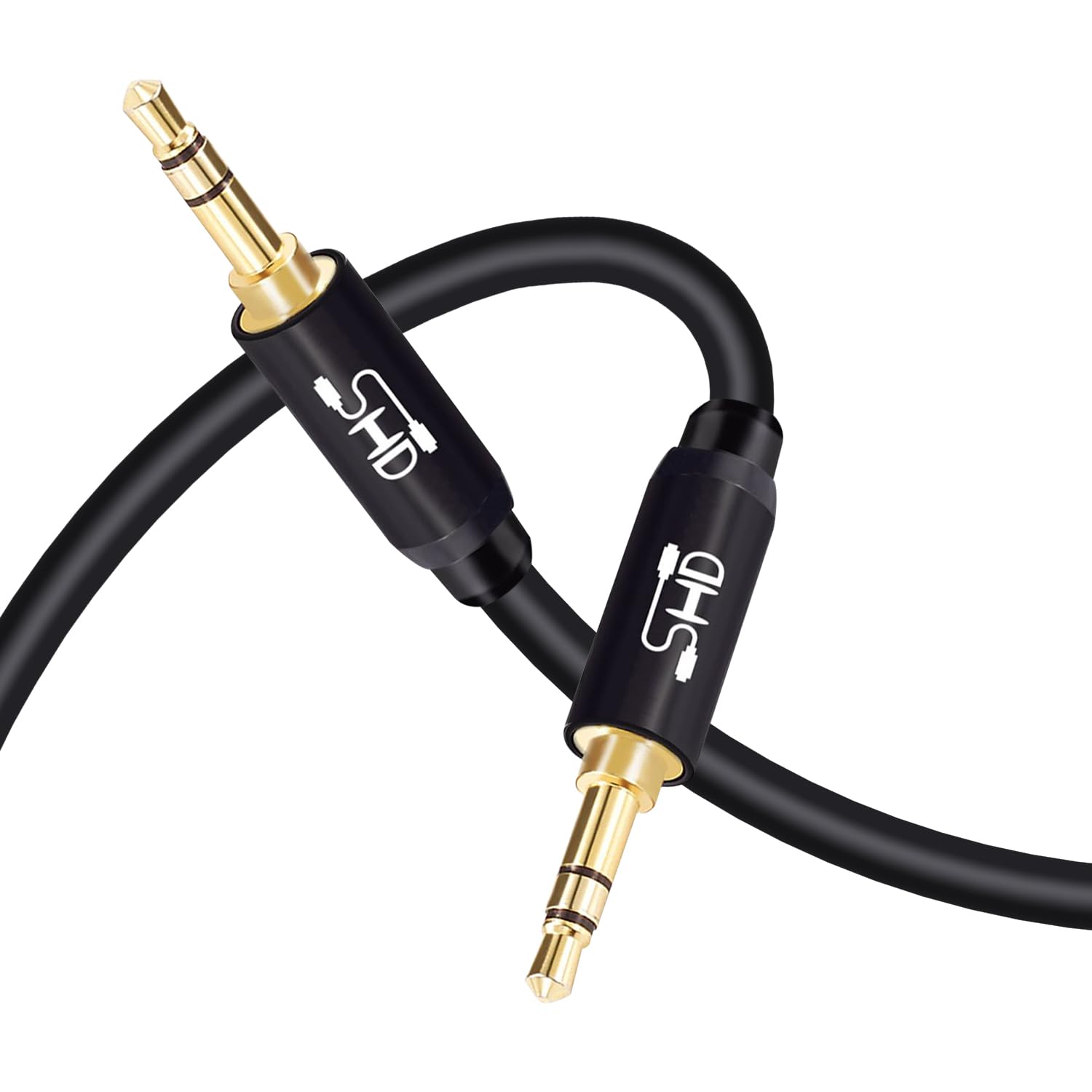 Premium 3.5mm Aux Cable for Car Audio - 15ft Gold-Plated Stereo Auxiliary Cord with Dual Shielding | High-Quality Sound for Car Stereo, Home Theater & Portable Speakers