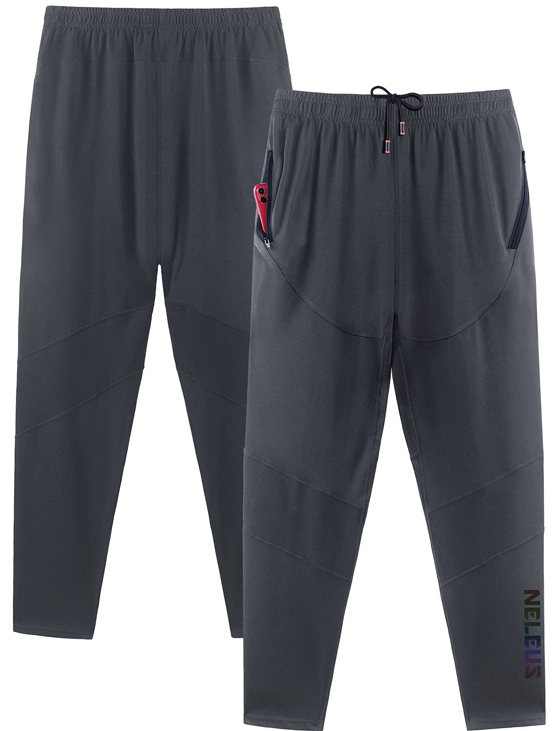 NELEUS Men's Workout Athletic Running Tapered Pants - Lightweight Quick-Dry Gym Joggers for Training & Casual Wear