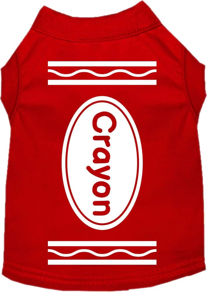 Colorful & Comfortable Crayon Print Dog Shirts - Fun & Stylish Pet Apparel for Playtime, Dress-Up & Photo Shoots