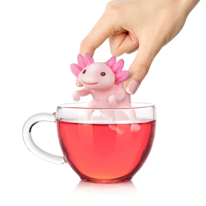 Fred Relaxolotl Tea Infuser - Cute Axolotl-Shaped Loose Leaf Tea Strainer for Hot & Iced Tea - Perfect Gift for Tea Lovers, Home & Office Use