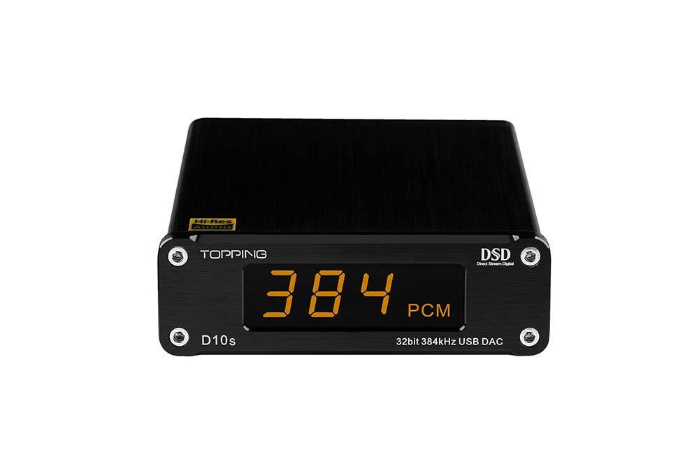 TOPPING D10s Hi-Res USB DAC with ES9038Q2M Chip - 32Bit/384kHz DSD256 XMOS XU208 HiFi Audio Decoder for Home Theater & Studio Recording