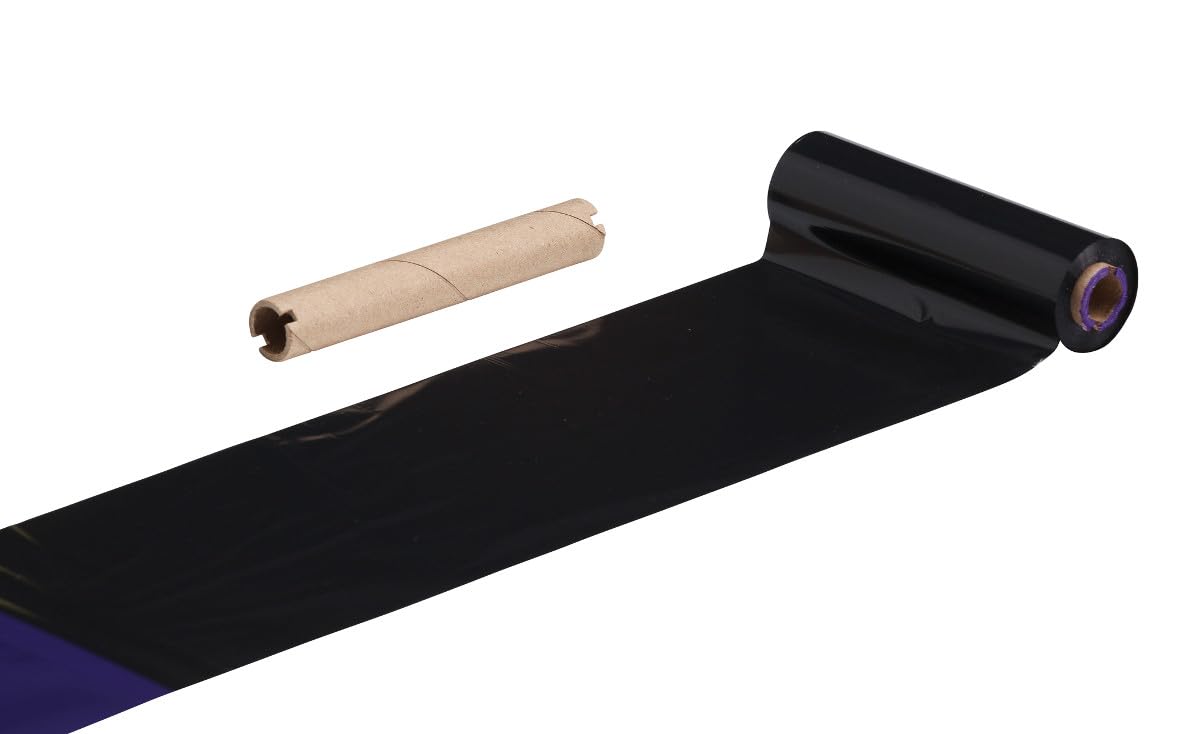 Bulk Black Thermal Transfer Printer Ribbon Rolls – Standard Resin-Enhanced Wax (4.33