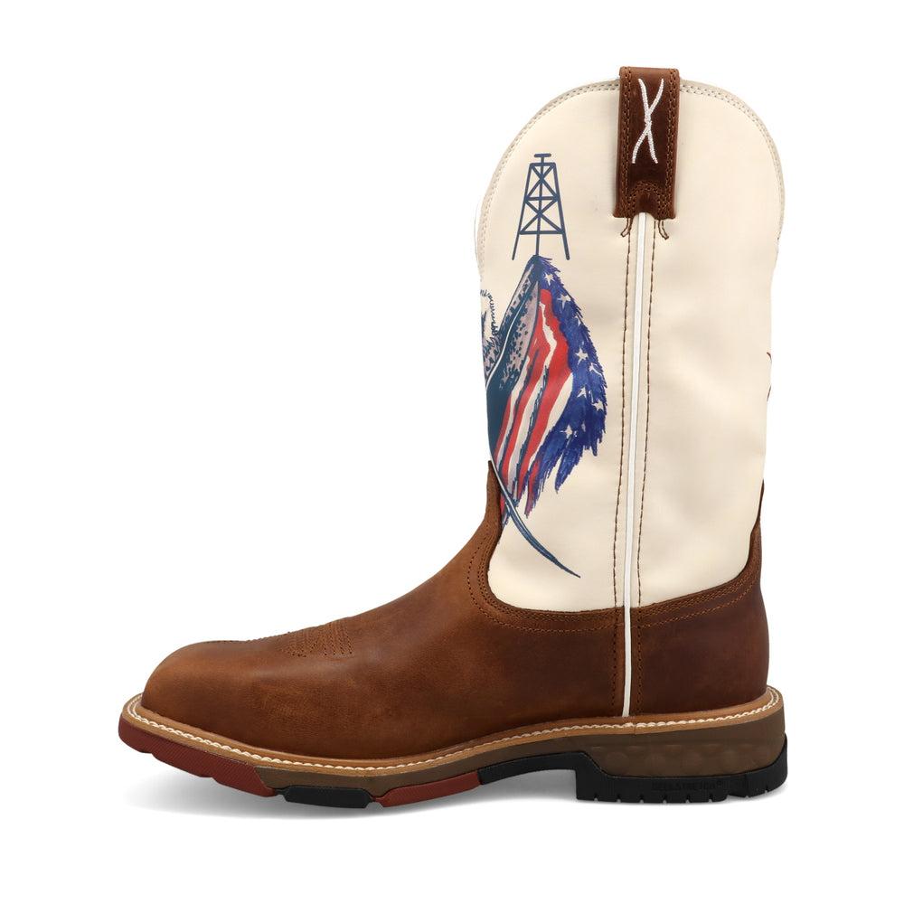 Men's 12-Inch Western Work Boots - Durable Leather Cowboy Boots for Ranch, Construction & Outdoor Work | Comfortable Safety Footwear for Men