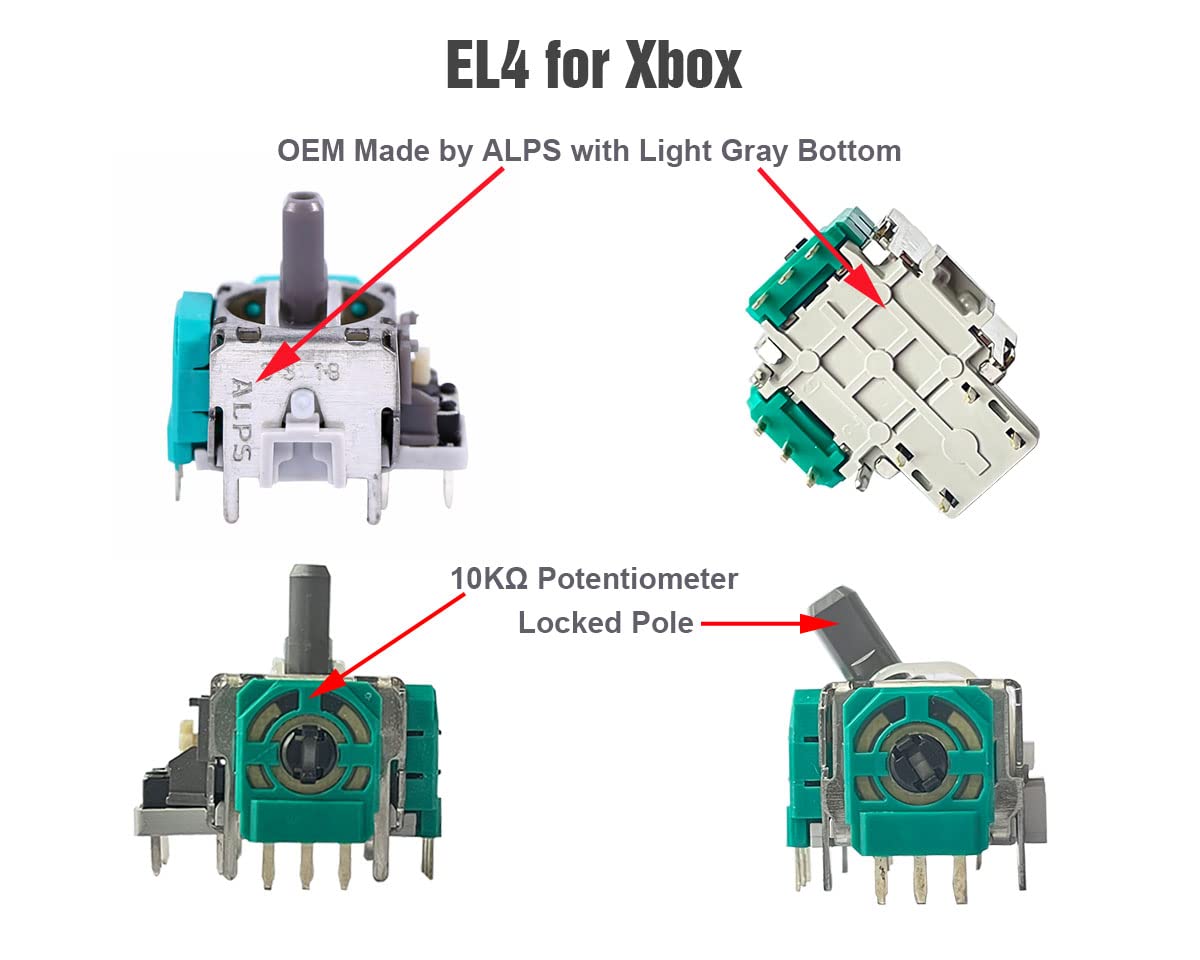 ElecGear Replacement Joystick and Drift Fix PCB for PS5/PS4/Xbox/Switch Pro Controllers - ALPS & FU Analog Stick Sensor (Models EL1-EL7) | Gaming Accessories for Smooth Gameplay & Precision Control