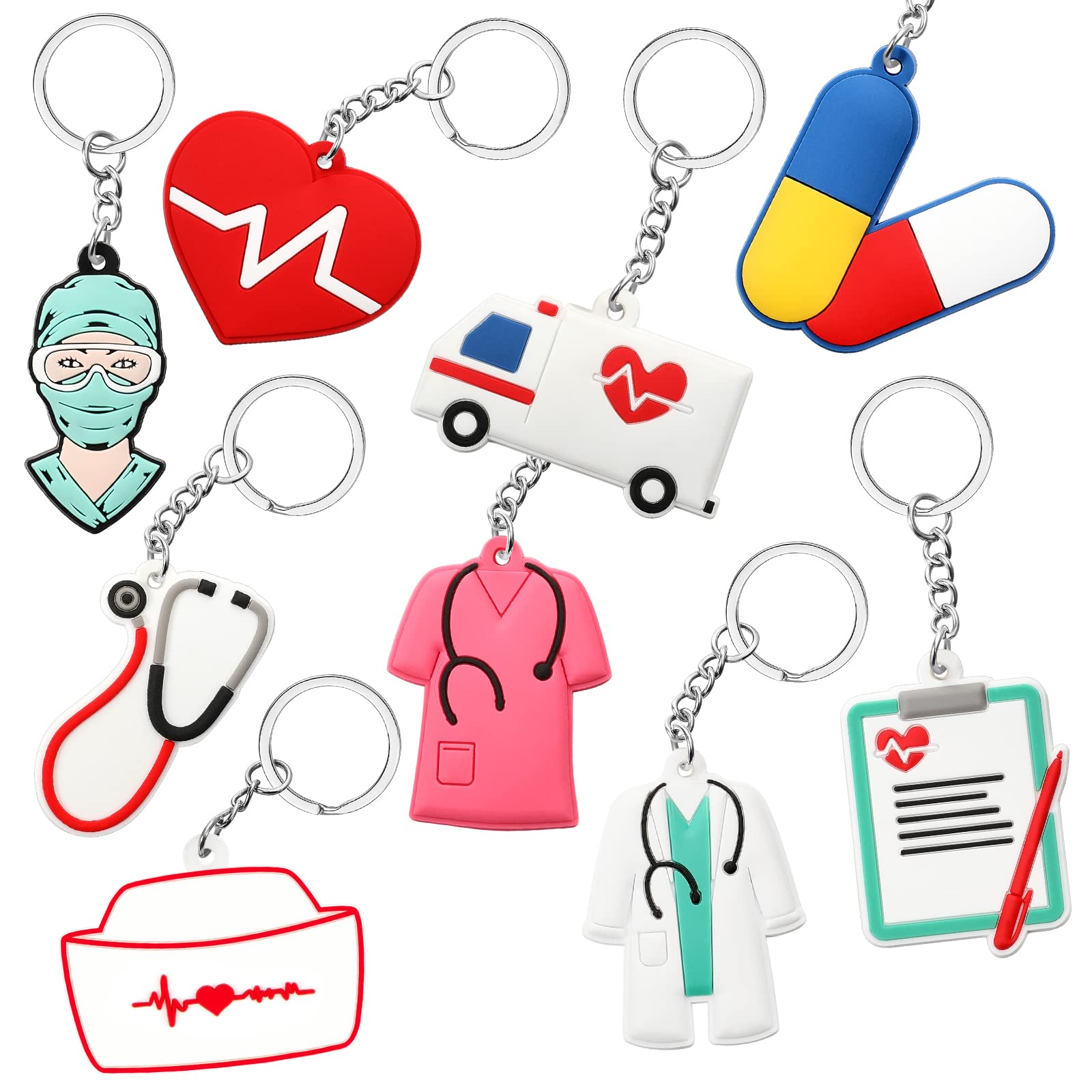Henoyso 36 Pcs Nurse Keychain Set - Perfect Nurses Week Appreciation Gifts for Women & Men - Thank You Medical Graduation & Coworker Gifts - Ideal for Hospital Staff, Nursing Students & Healthcare Professionals