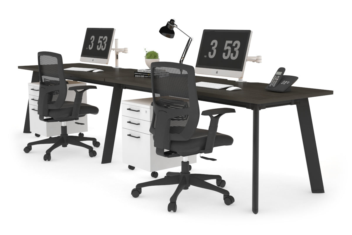 2 Person Office Workstation Desk with Cable Management - 1200L x 800W Switch Workstation for Shared Workspaces | Perfect for Home Office & Coworking Spaces