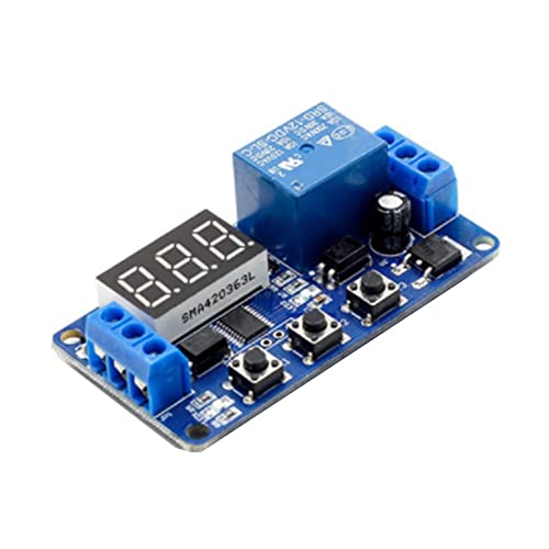 5PCS DC 12V LED Digital Delay Timer Control Switch Module - PLC Automation for Industrial Equipment, Home Appliances & DIY Projects