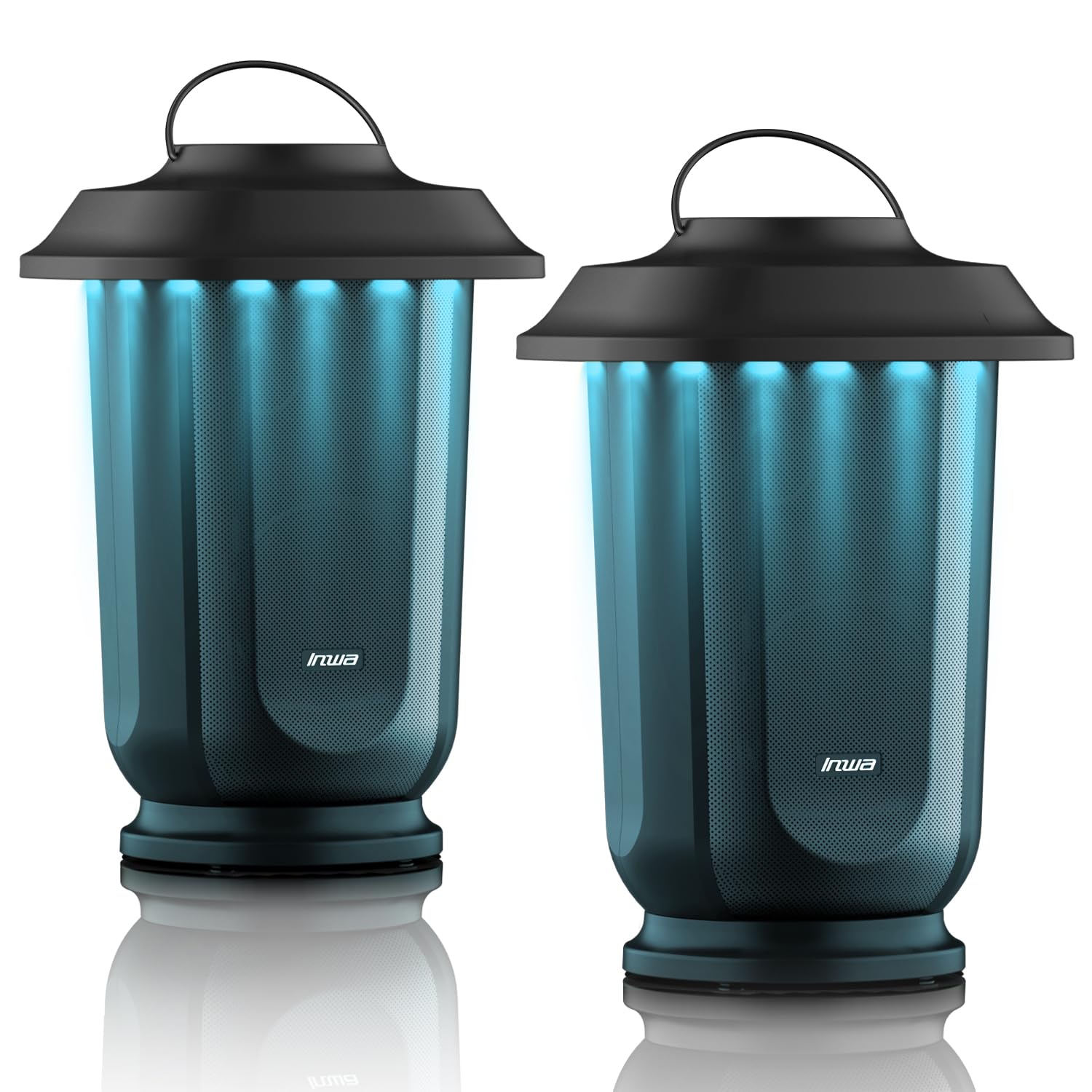 INWA Outdoor Wireless Bluetooth Speakers (2 Pack) – Sync Up to 100 Linkable Waterproof Speakers, Seamless Connection with Phone, TV, Projector & Echo Dot – Perfect for Patio, Yard, Pool Parties & Outdoor Entertainment