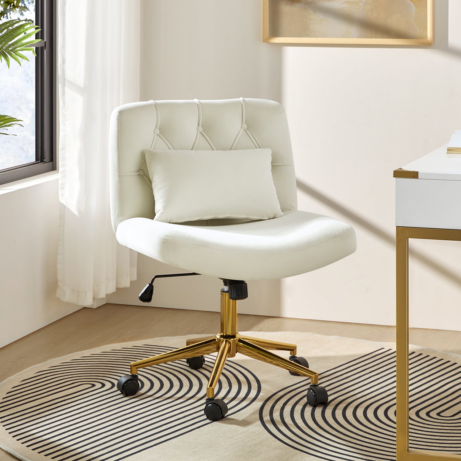 Norm Modern Flannel Adjustable Office Chair - Ergonomic Desk Chair for Home & Office Workspace, Perfect for Long Hours of Sitting
