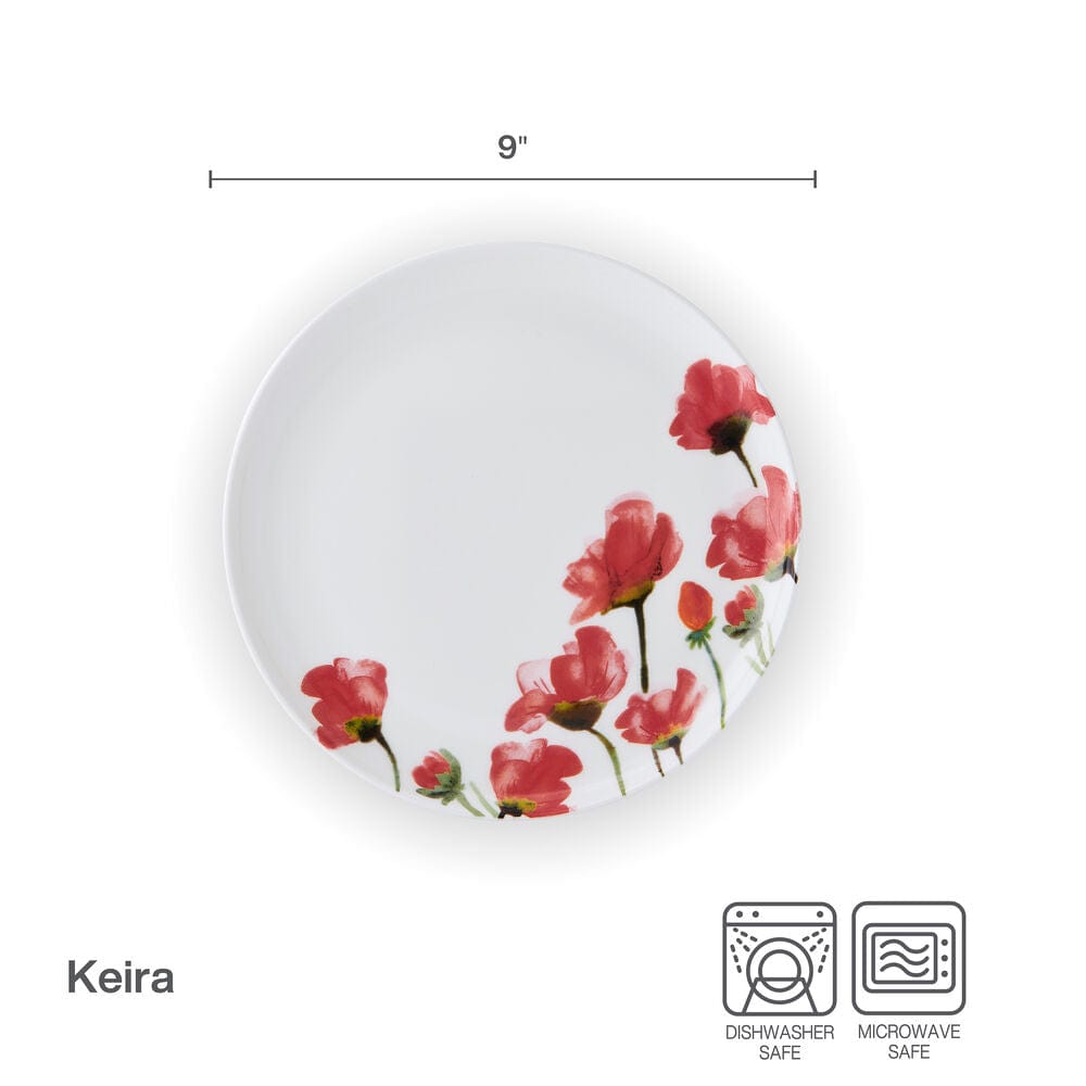 Keira Set of 4 Elegant Salad Plates - Perfect for Dinner Parties, Family Gatherings & Everyday Use