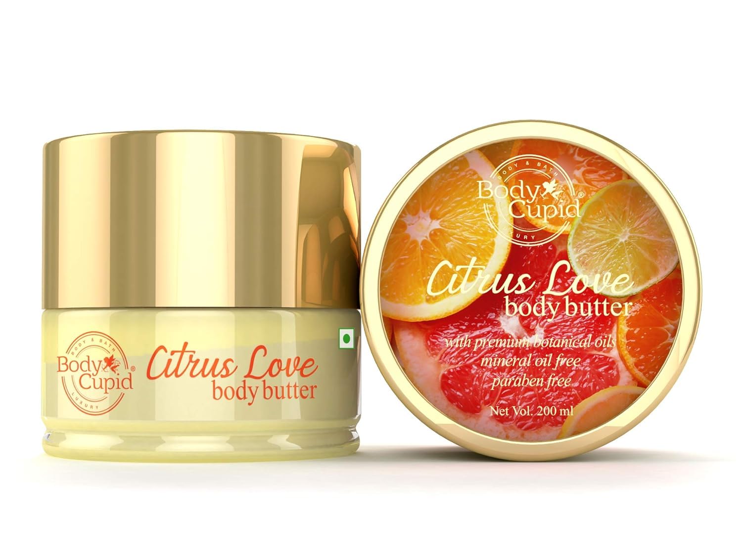 Citrus Love Body Butter with Pure Orange Essential Oil, Cocoa & Shea Butter - 200ml | Ultra Moisturizing & Nourishing | Perfect for Dry Skin Care & Aromatherapy Relaxation