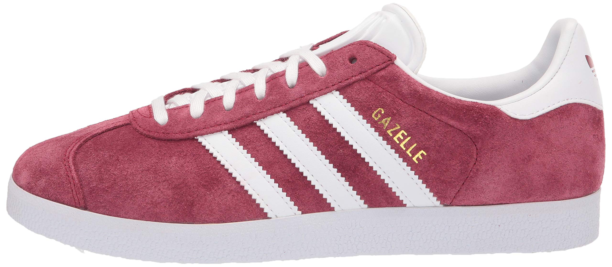 Adidas Originals Men's Gazelle Sneakers - Collegiate Burgundy/White/Gold Metallic Size 5.5 | Classic Retro Running Shoes for Casual Wear, Gym & Street Style