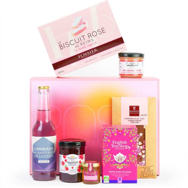 La Vie En Rose Gourmet Gift Box - 7 Premium French Treats for Birthdays, Anniversaries & Romantic Occasions