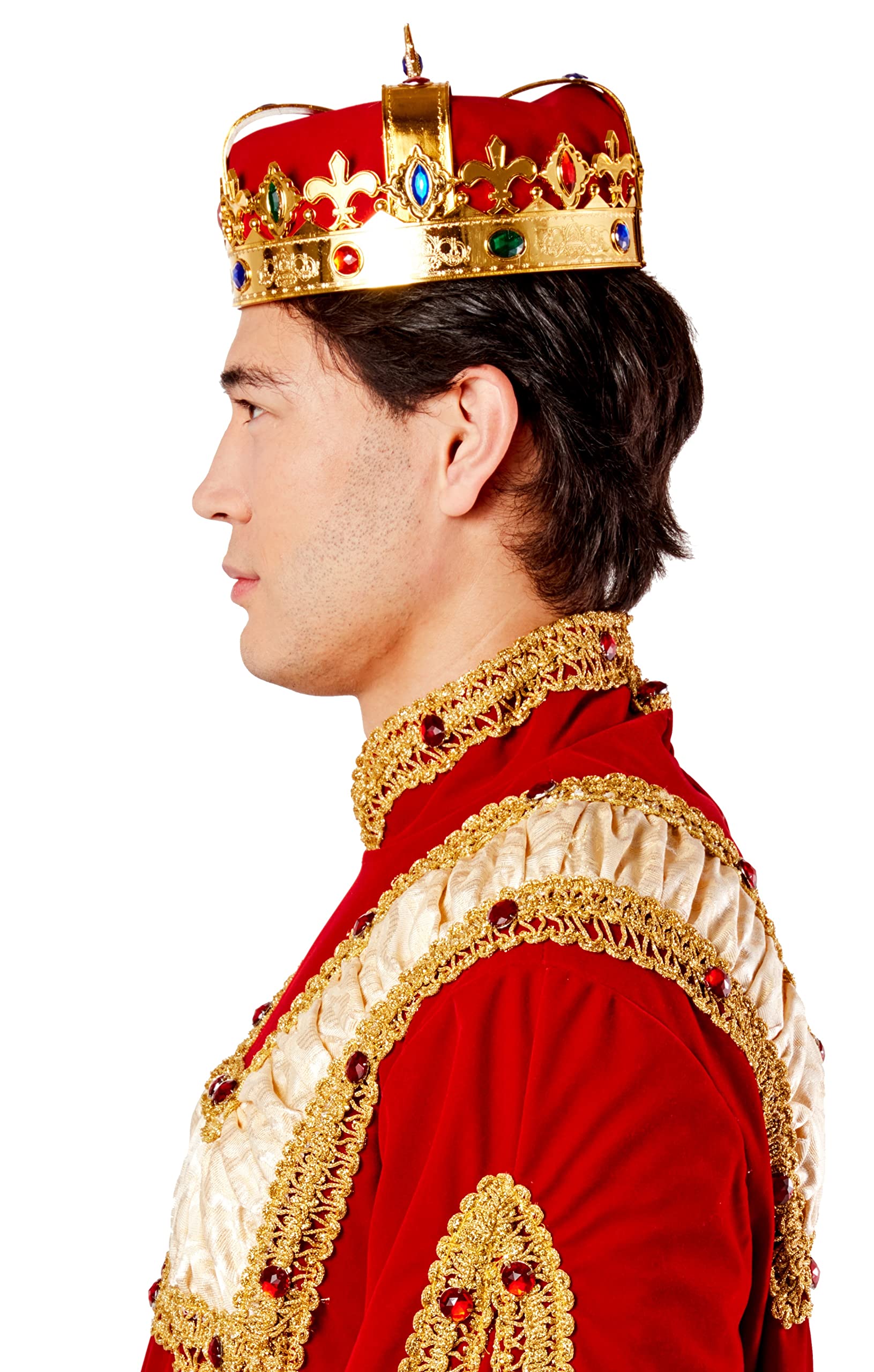Royal King Crown Plastic Hat - Costume Accessory for Halloween, Cosplay & Medieval Themed Parties | Forum Novelties