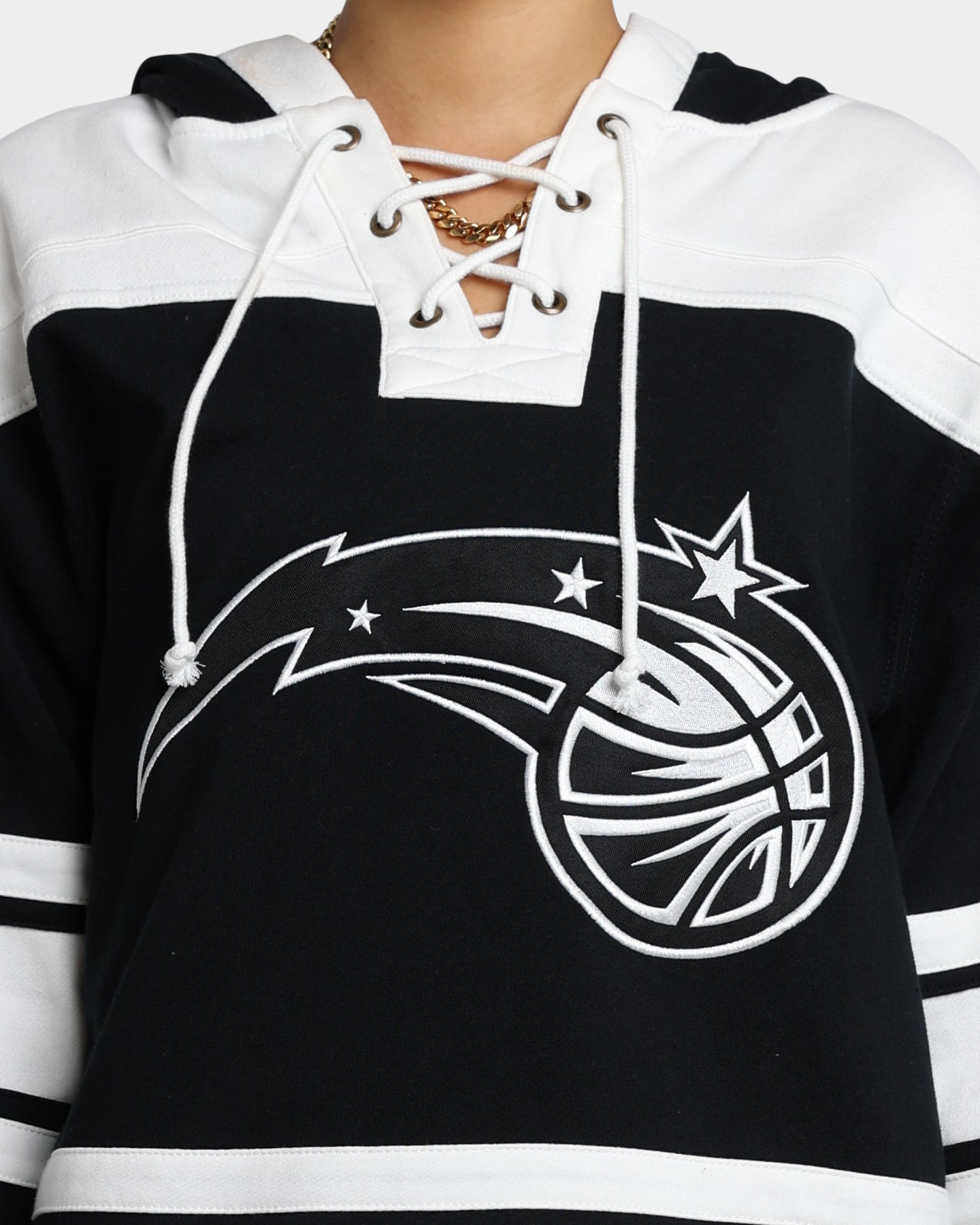47 Brand Orlando Magic Superior Lacer Hoodie - Jet Black NBA Fan Apparel for Men & Women - Perfect for Basketball Games & Casual Streetwear