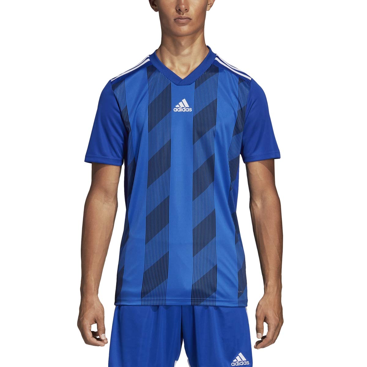 adidas Men's Striped 19 Jersey - Breathable Soccer Shirt for Training & Matches - Perfect for Football, Running & Casual Wear