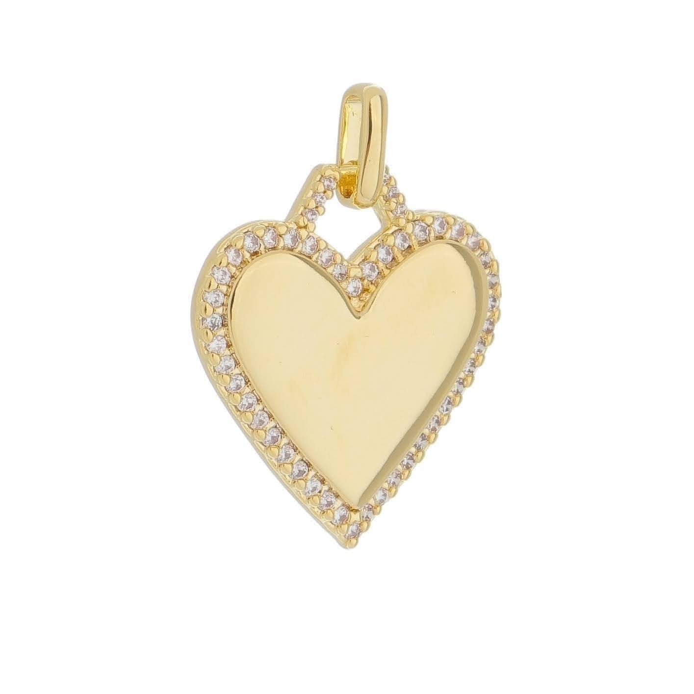 18K Gold Filled Heart Pendant Necklace with Cubic Zirconia Stones - Elegant Jewelry Gift for Women, Perfect for Valentine's Day, Anniversary & Special Occasions