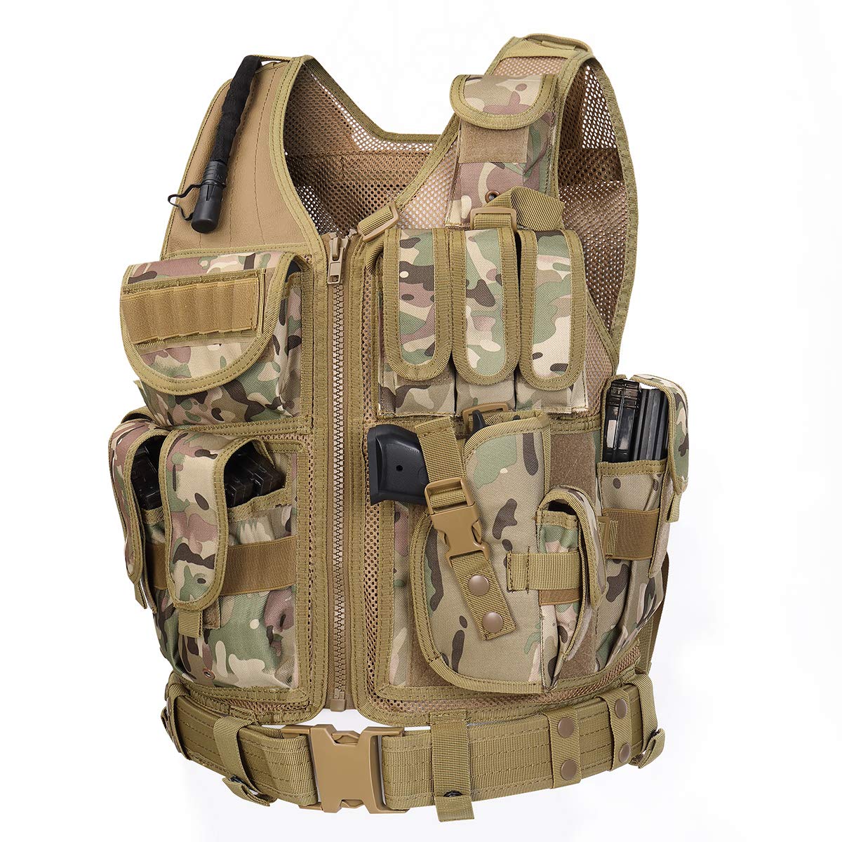GZ XINXING Tactical Airsoft Paintball Vest - Adjustable Molle Vest for Airsoft, Paintball & Outdoor Games - Perfect for Military Simulation, Hunting & Tactical Training