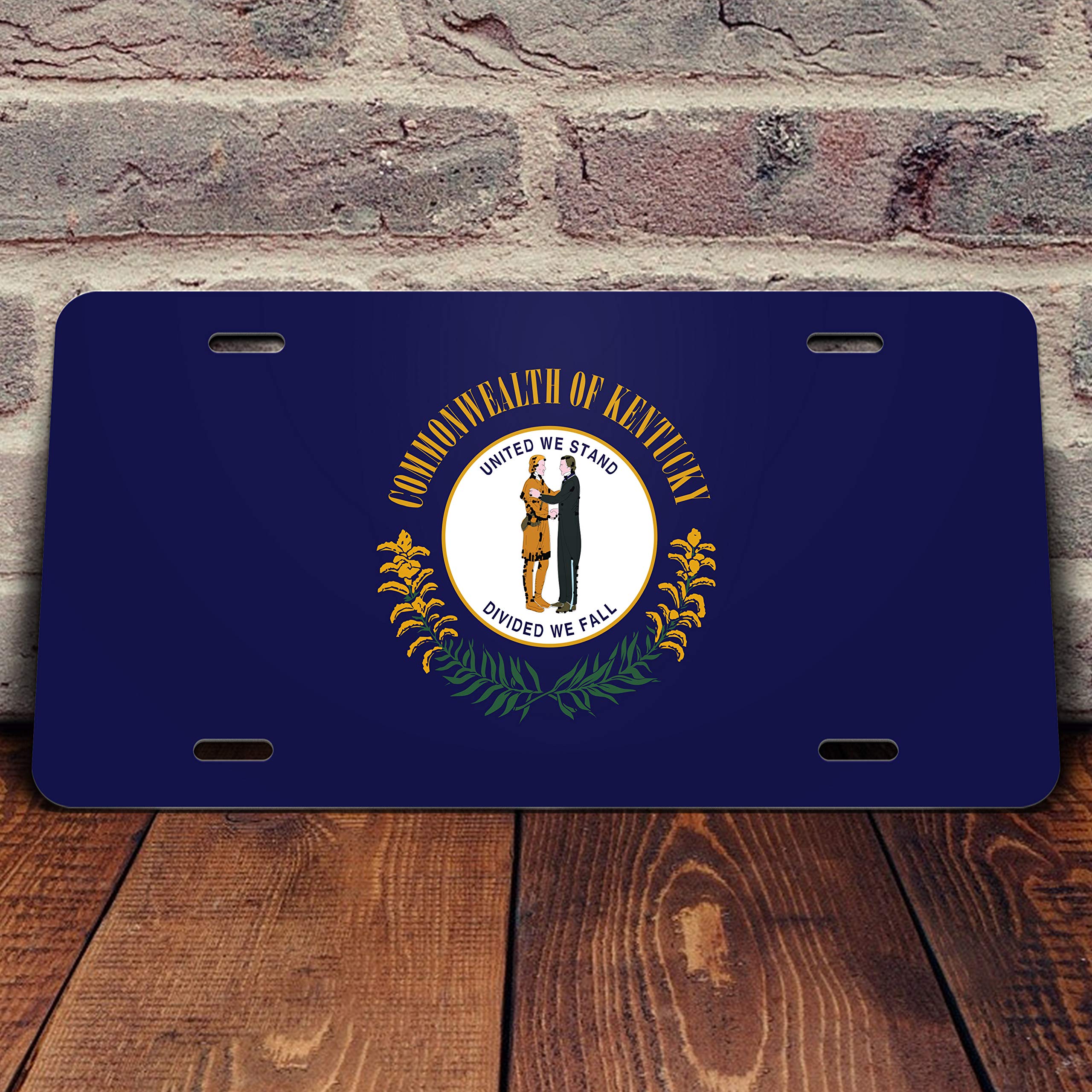 Custom Kentucky State Flag UV Printed Vanity Front License Plate - Durable & Vibrant Colors for Cars, Trucks & Motorcycles - Perfect for State Pride & Personalization