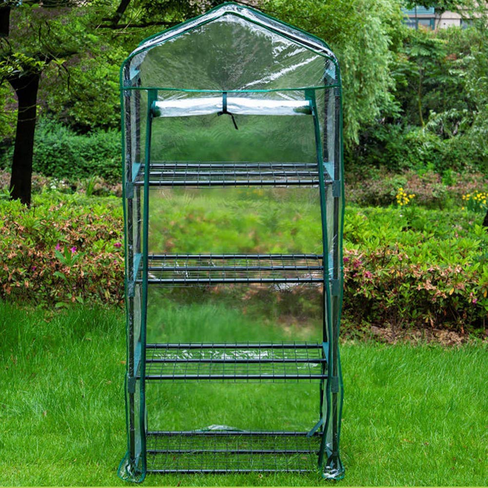 4 Tier Greenhouse Replacement Cover - Portable Grow Tent for Plants, Flowers & Vegetables - Cold, Frost, Wind & Rain Protection - Ideal for Indoor & Outdoor Gardening, Backyard & Patio Use