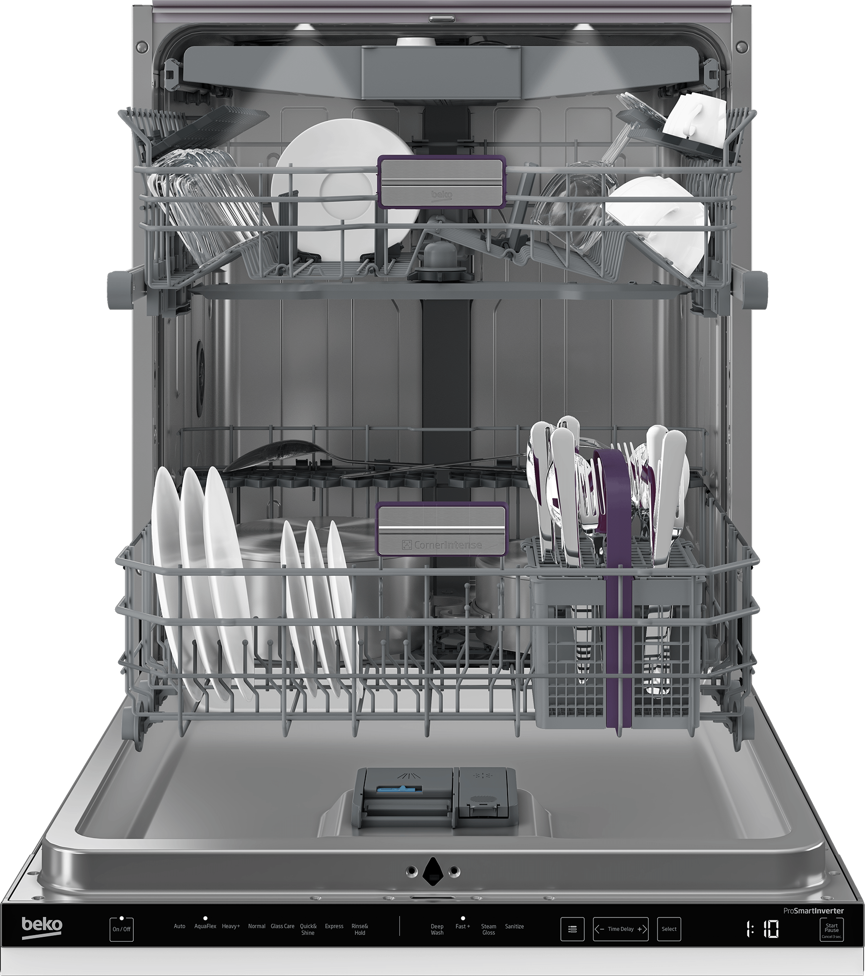 Beko DIT38532 Tall Tub Dishwasher - 16 Place Settings, 45.0 dB Ultra Quiet - Perfect for Large Families & Entertaining Guests