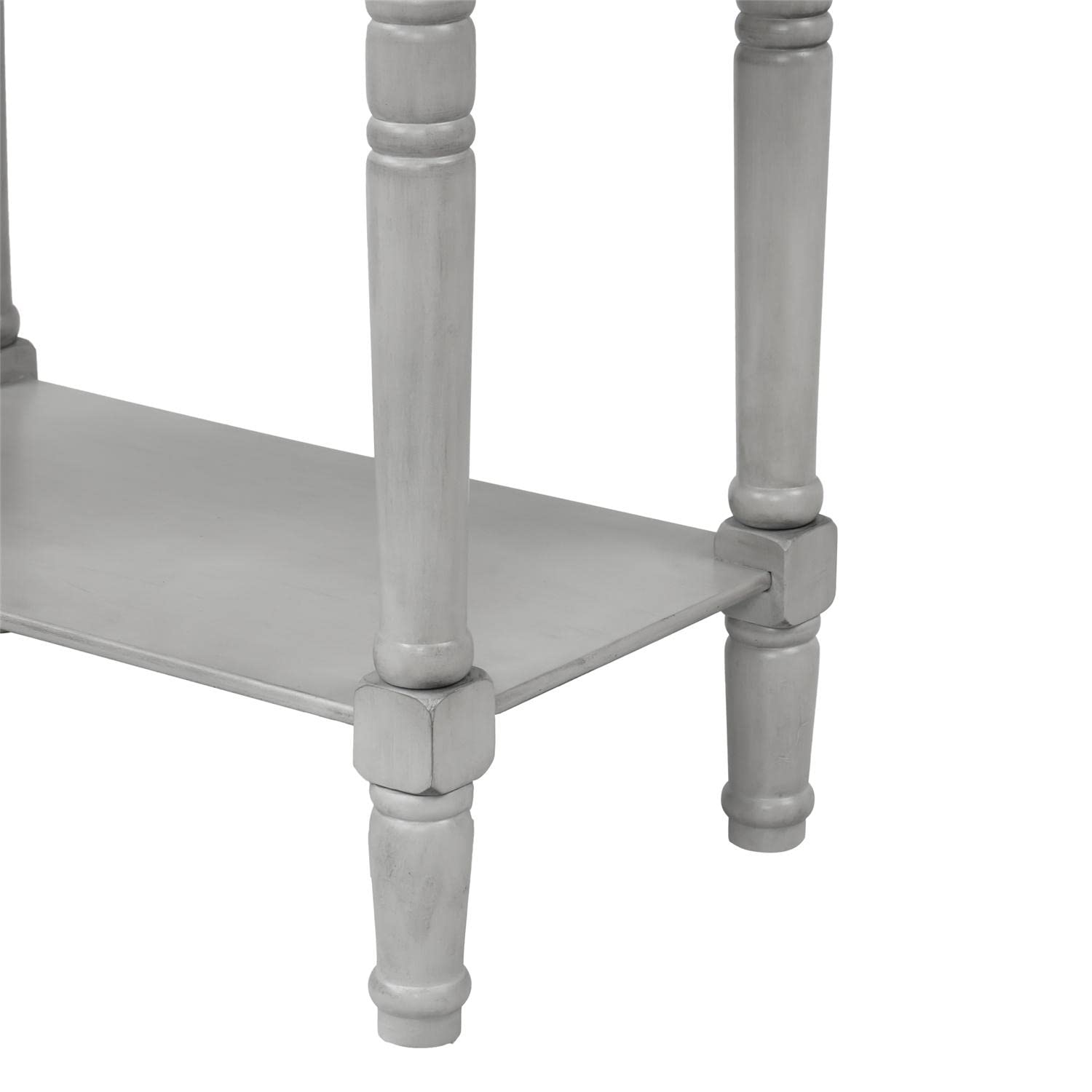 JINS&VICO 3-Drawer Console Table with Bottom Shelf - Entryway Sofa Table, Sideboard for Living Room & Dining Room - Gray - Perfect for Hallway Storage & Home Decor