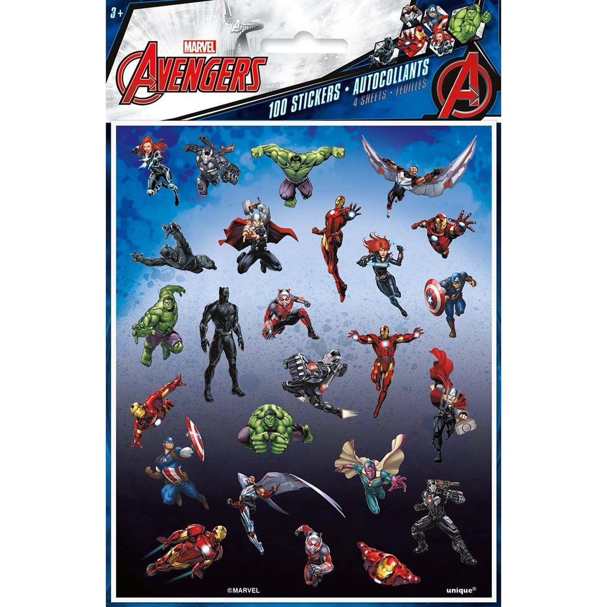 Avengers Assemble Stickers - 100pcs Marvel Superhero Decals for Laptops, Water Bottles & Notebooks | Perfect for Fans & Collectors