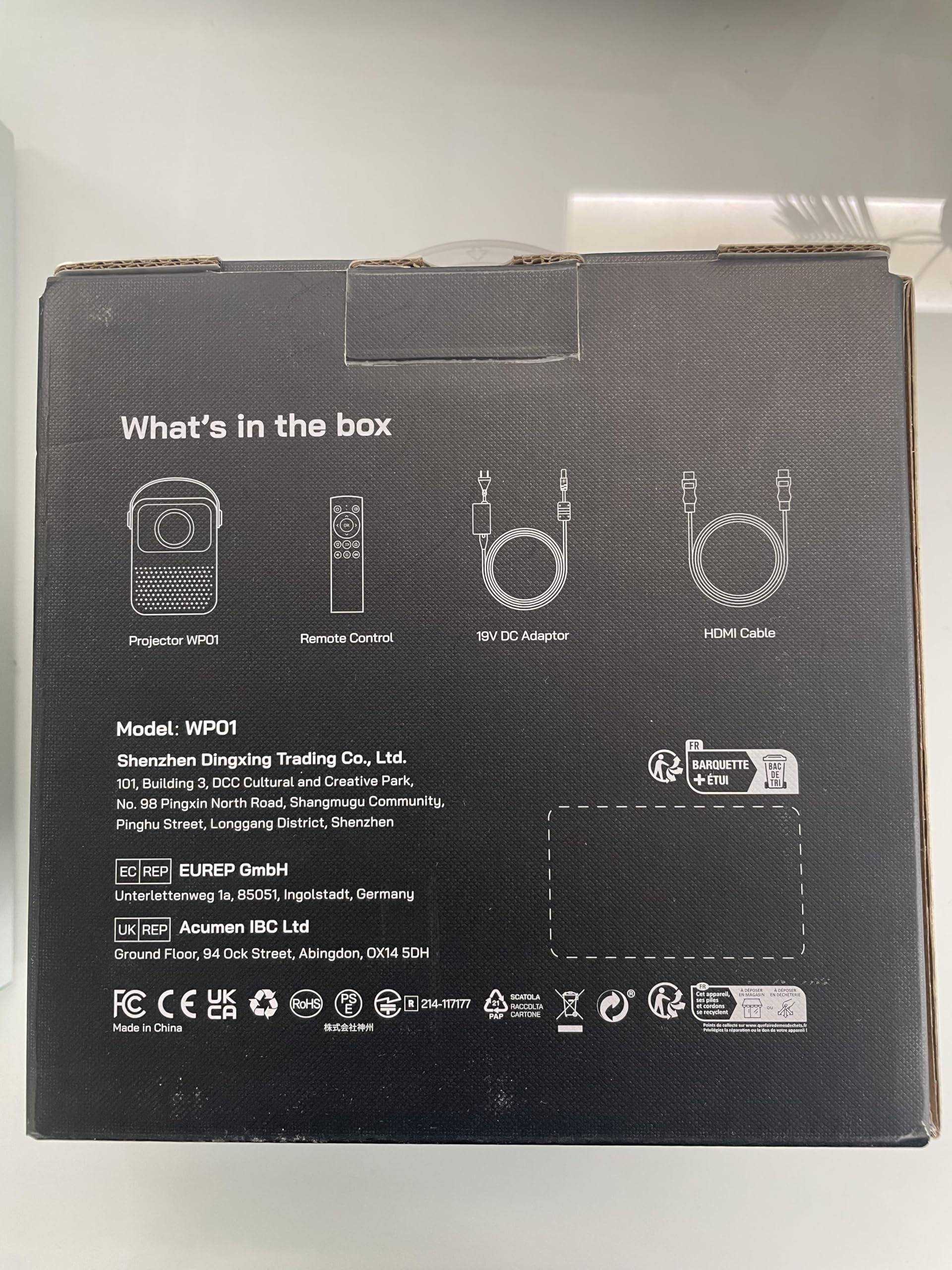WOLFANG 4K Mini Projector - 15000L Portable Movie Projector with 5G WiFi & Bluetooth, 200