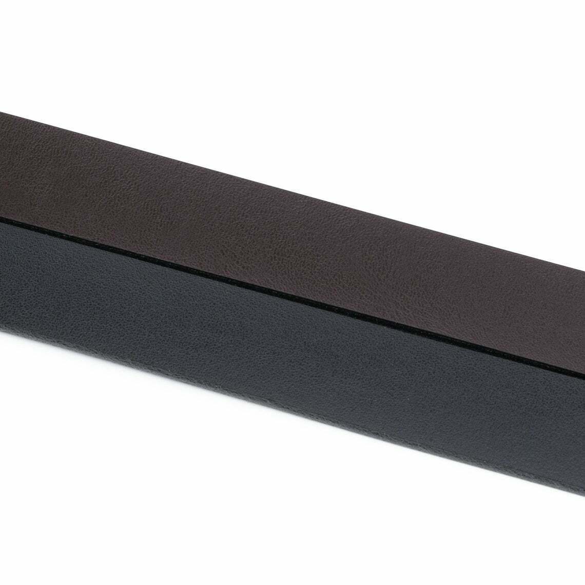 1 Inch Men's Reversible Leather Belt Strap for Cartier Buckles - Black & Brown 25mm - Dress Belt for Business Casual & Formal Wear