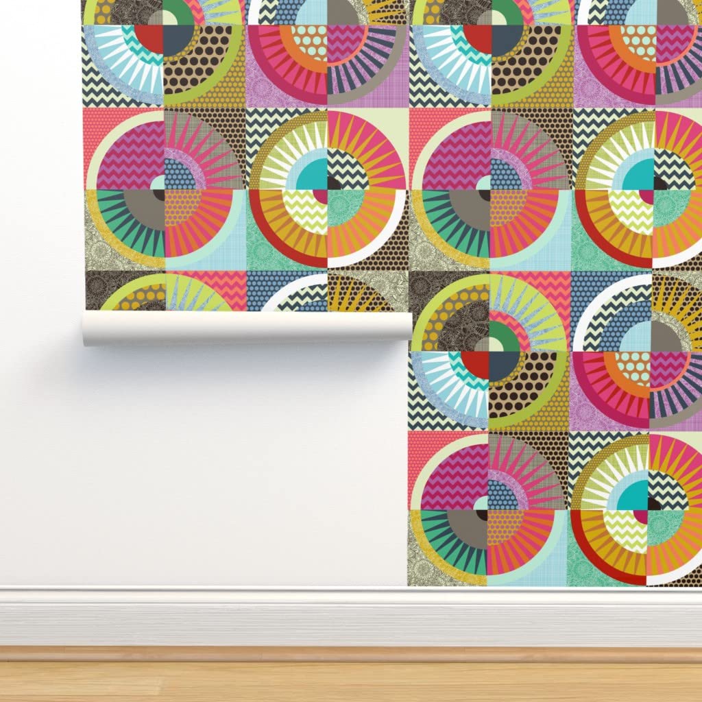 12ft x 2ft Peel and Stick Removable Wallpaper - Geometric Chevron Pattern Self-Adhesive Wall Decal for Home Decor | Perfect for Bedroom, Living Room, Nursery & Office Accent Walls