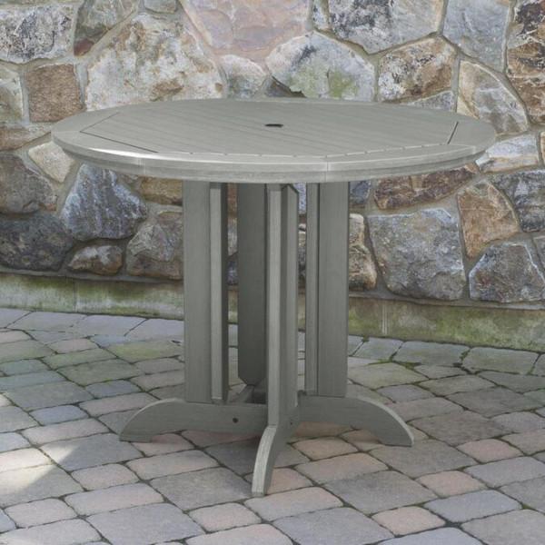 Lehigh 5-Piece Round Counter Height Recycled Plastic Outdoor Dining Set - Patio, Deck, Garden, or Backyard Furniture for Casual Entertaining