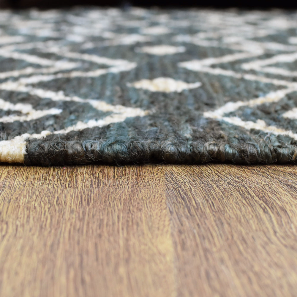 Hand Knotted Bohemian Style Rug - Traditional Prague Design, 100% Wool, Non-Slip Backing for Living Room, Bedroom & Office Decor