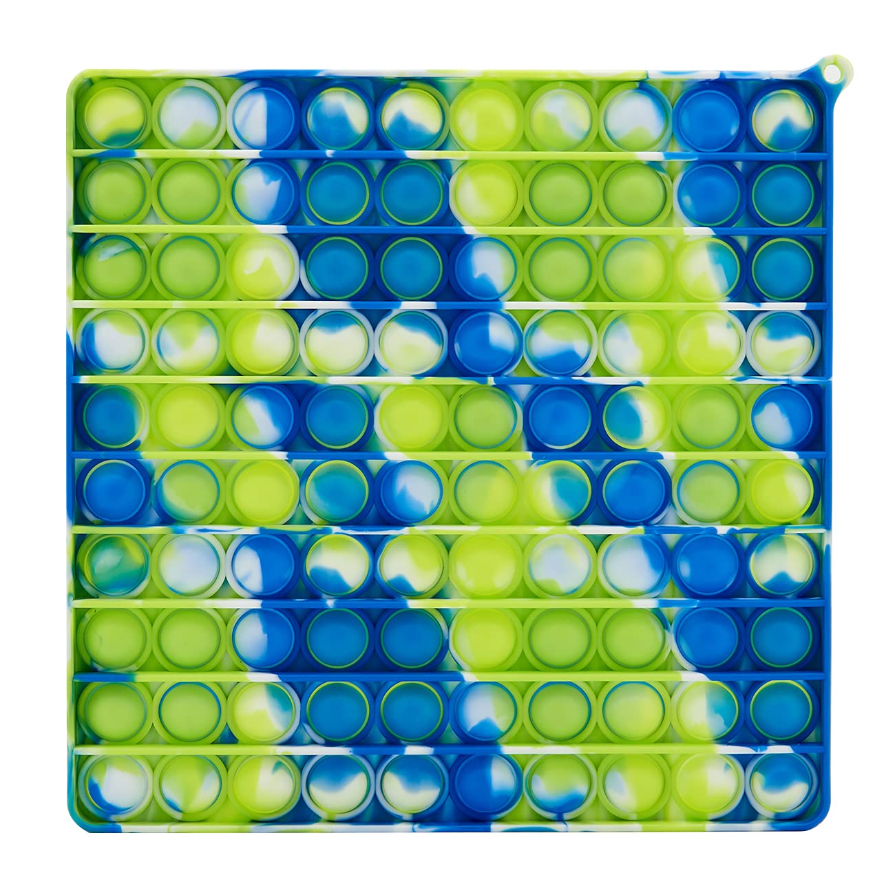 Tie-Dye Jumbo Pop Bubble Sensory Fidget Toy - 100 Pops Large Stress Relief Popper for Kids & Adults - Autism & Special Needs Anxiety Relief - Square Camo Green Design - Perfect for Home, Office & Classroom Focus