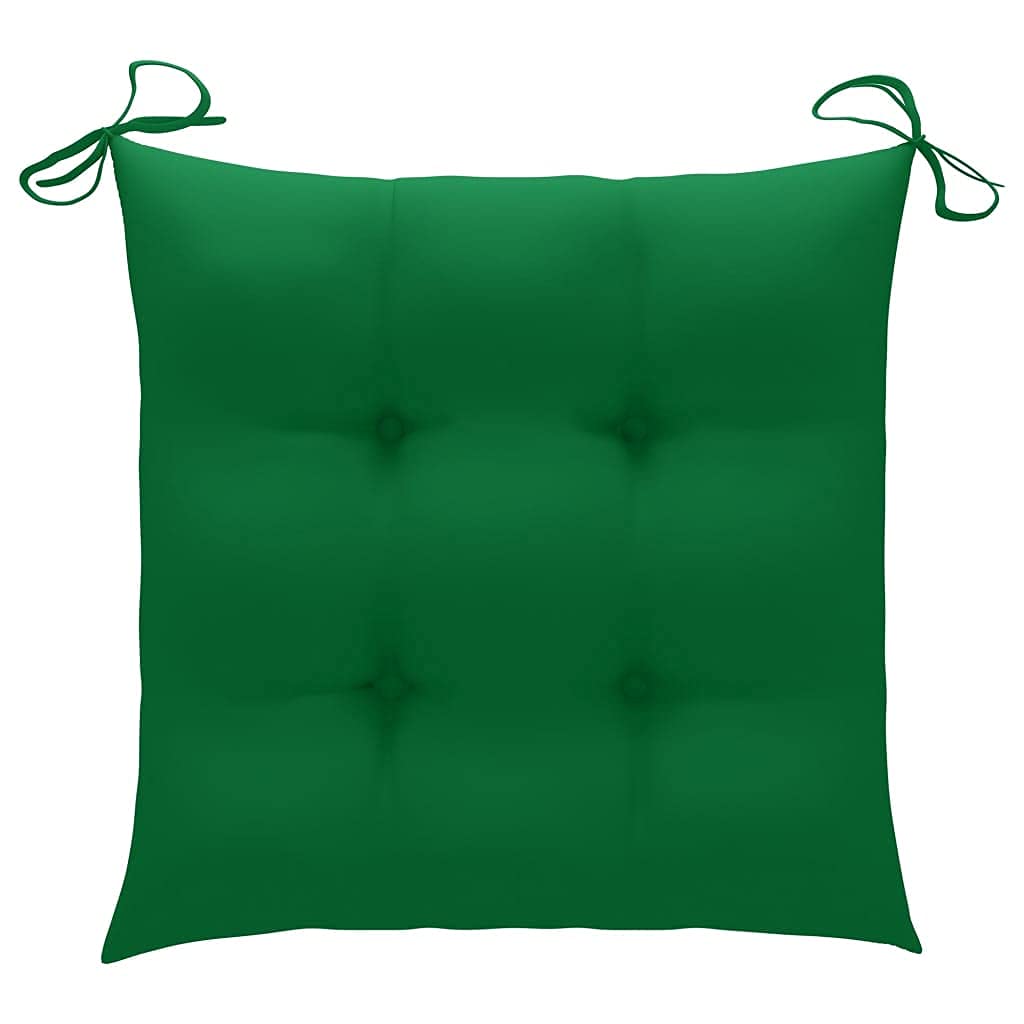 2-Piece Green Chair Cushion Set - 15.7x15.7x2.11 Inch Bench Seat Cushions for Office Chairs, Sofa, Swing & Couch - Soft Fabric Pillows for Home & Office Comfort