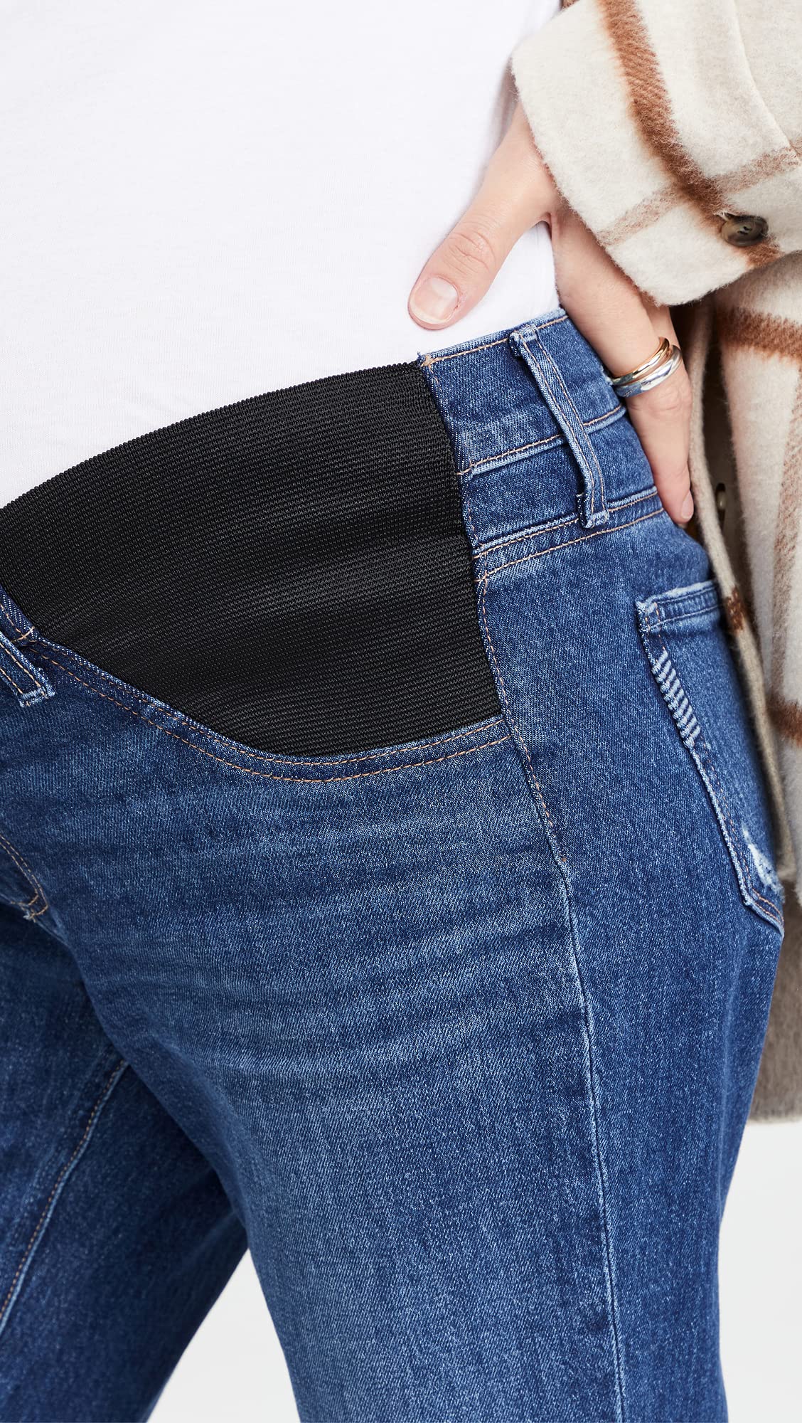 PAIGE Women's Noella Straight Maternity Jeans - Comfortable Stretch Denim Pants for Pregnant Women | Perfect for Work, Casual Wear & Everyday Comfort