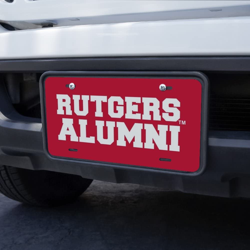 Rutgers Scarlet Knights Alumni Novelty Metal Vanity License Plate - Perfect for Tailgating, Dorm Decor & College Pride Gifts