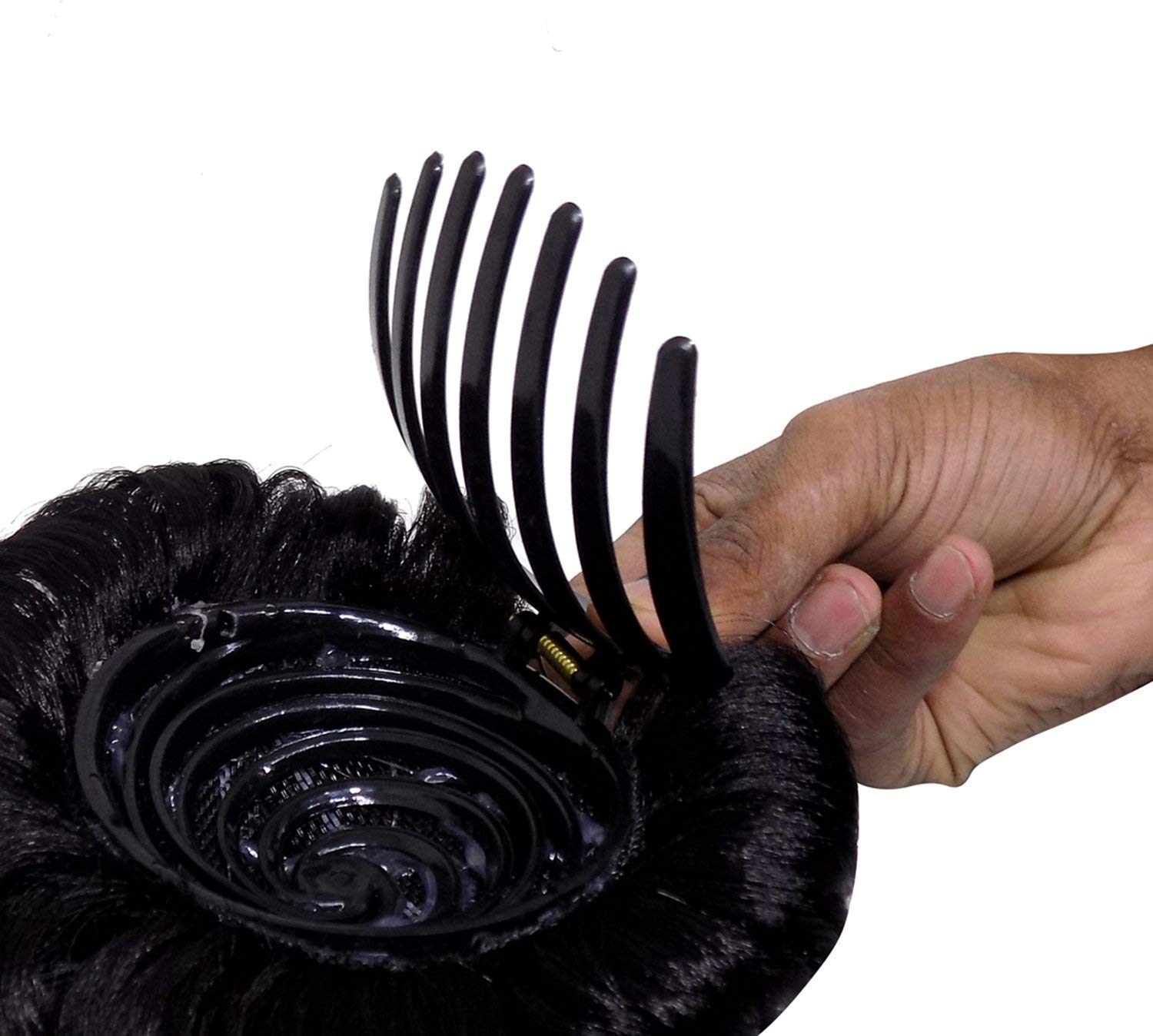 SIYAA Hair Extension Juda Maker for Girls & Women - Natural Black Artificial Juda Bun for a Realistic Look | Perfect for Parties, Weddings & Everyday Styling