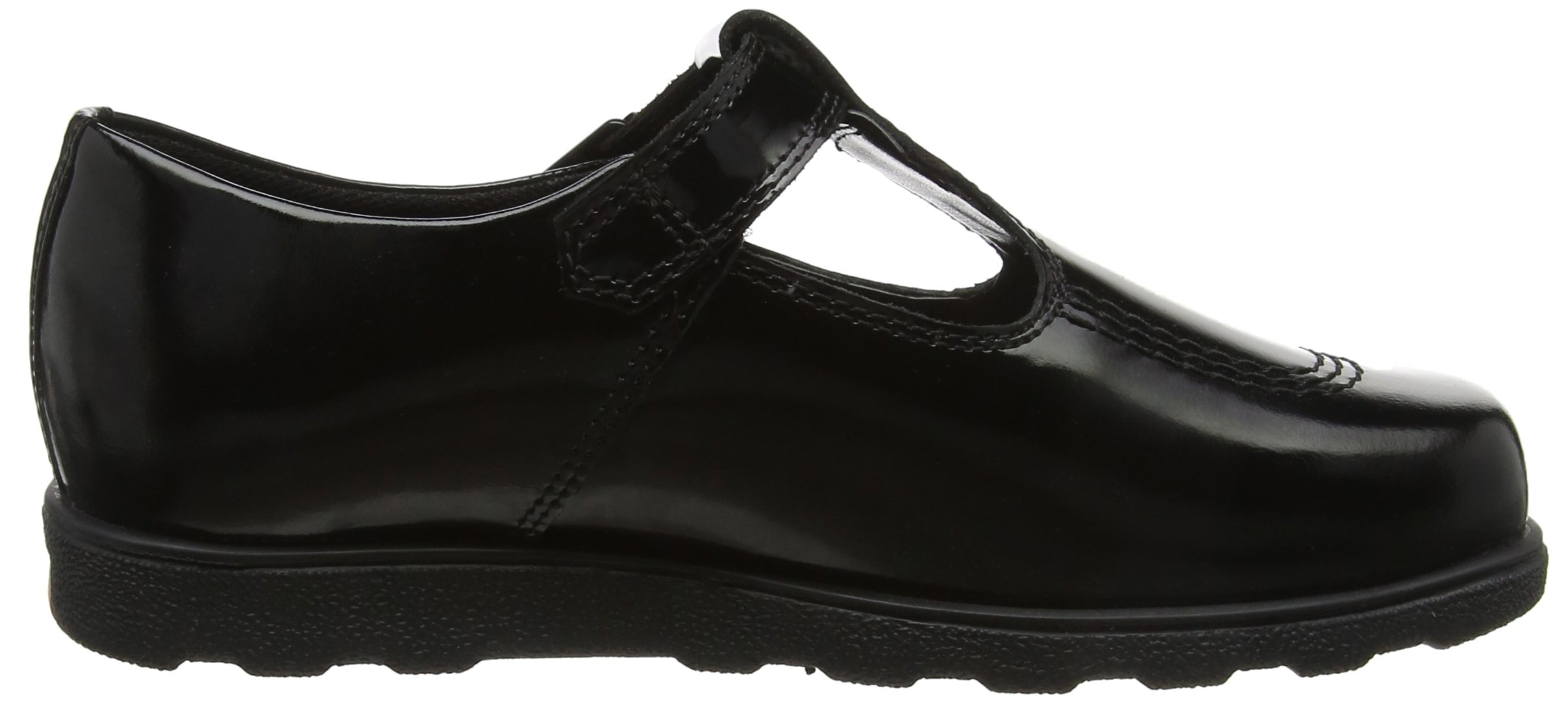Kickers Tovni T-Bar Black Patent Leather School Shoes for Girls - Comfortable & Stylish for School, Parties & Everyday Wear