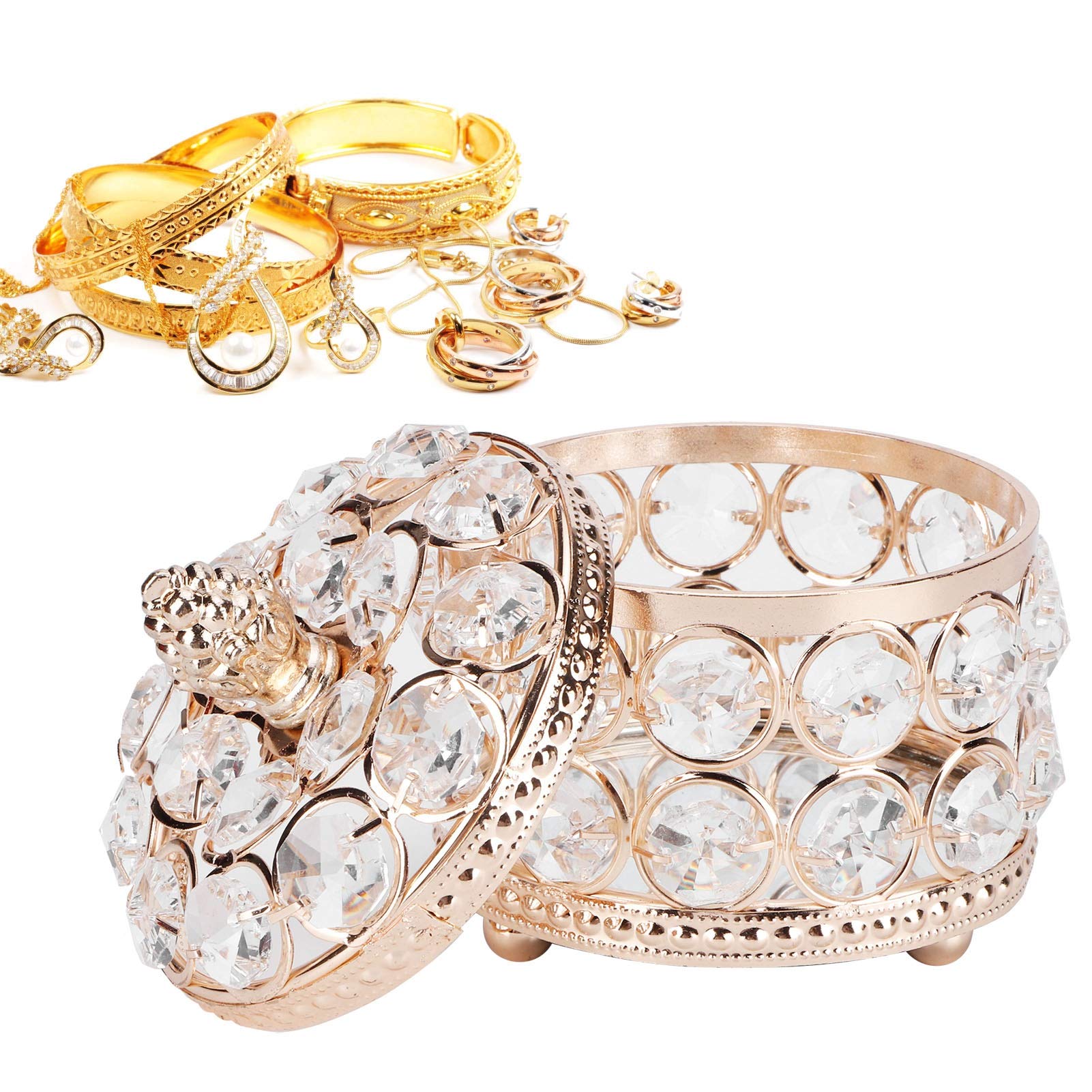Elegant Jewelry Storage Box with Rounded Corners - Crystal Clear Jewelry Organizer for Earrings, Rings & Bracelets - Perfect for Wedding, Birthday Gifts & Vanity Table Decor - Ideal for Travel, Home & Office Organization