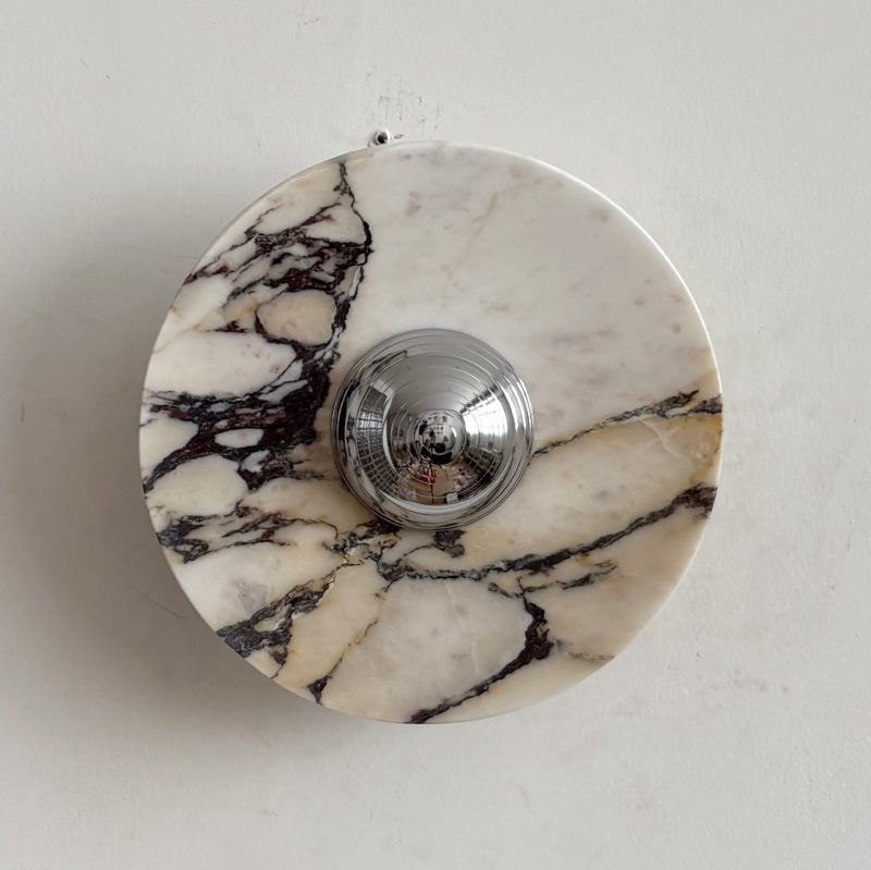 Calacatta Marble Wall Sconce Light - Modern Gold Finish Bathroom Vanity Lighting for Bedroom, Hallway & Living Room Decor