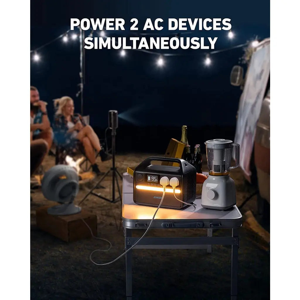 Anker Powerhouse 535 Portable Power Station 512Wh - Solar Generator with AC Outlets, USB Ports & Car Charger - Perfect for Camping, RV Trips & Emergency Power Backup