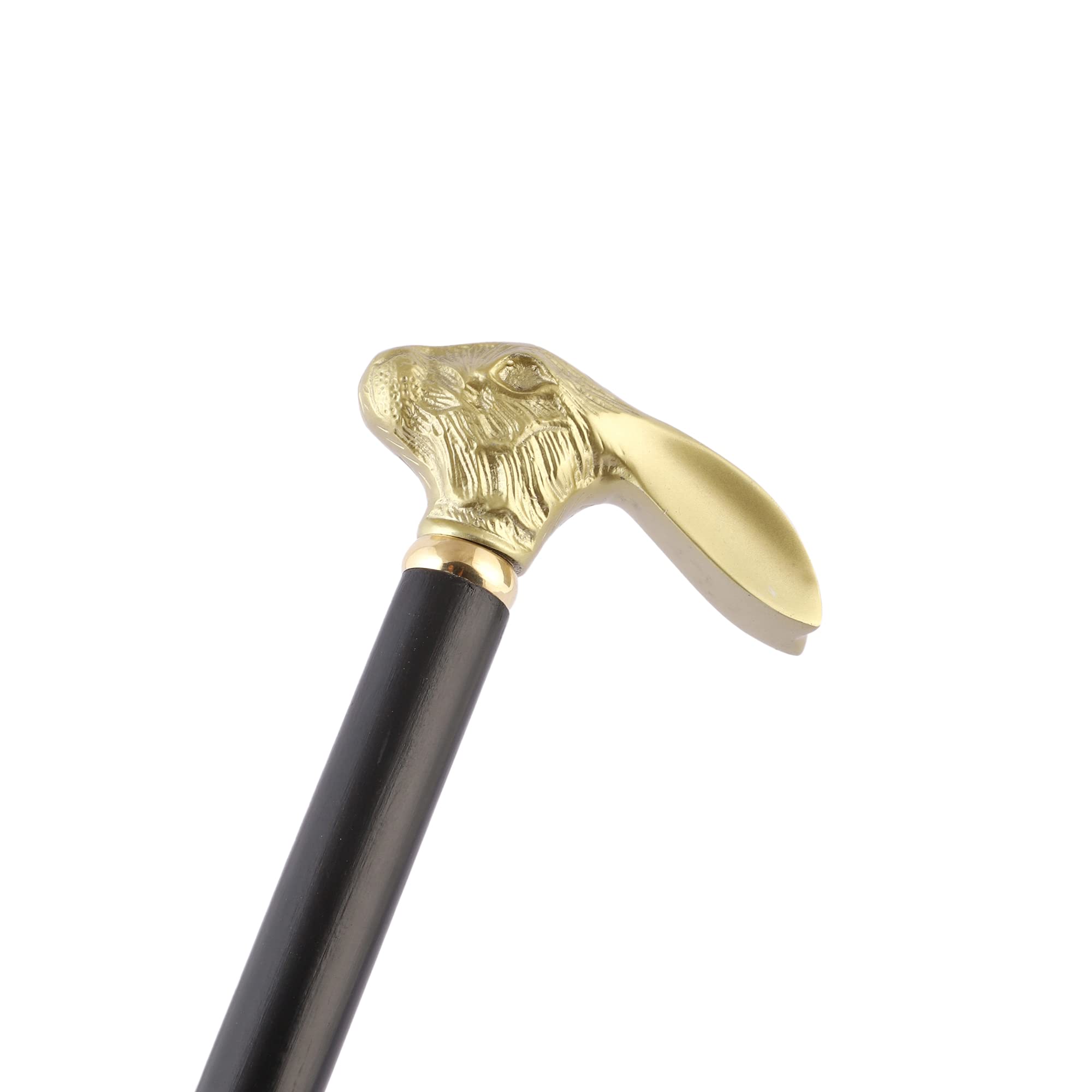 Victorian Style Wooden Walking Cane with Rabbit Head - Handmade Decorative Walking Stick for Women & Men | Perfect for Fashion Accessory, Cosplay, and Elderly Support | Bhartiya Handicrafts