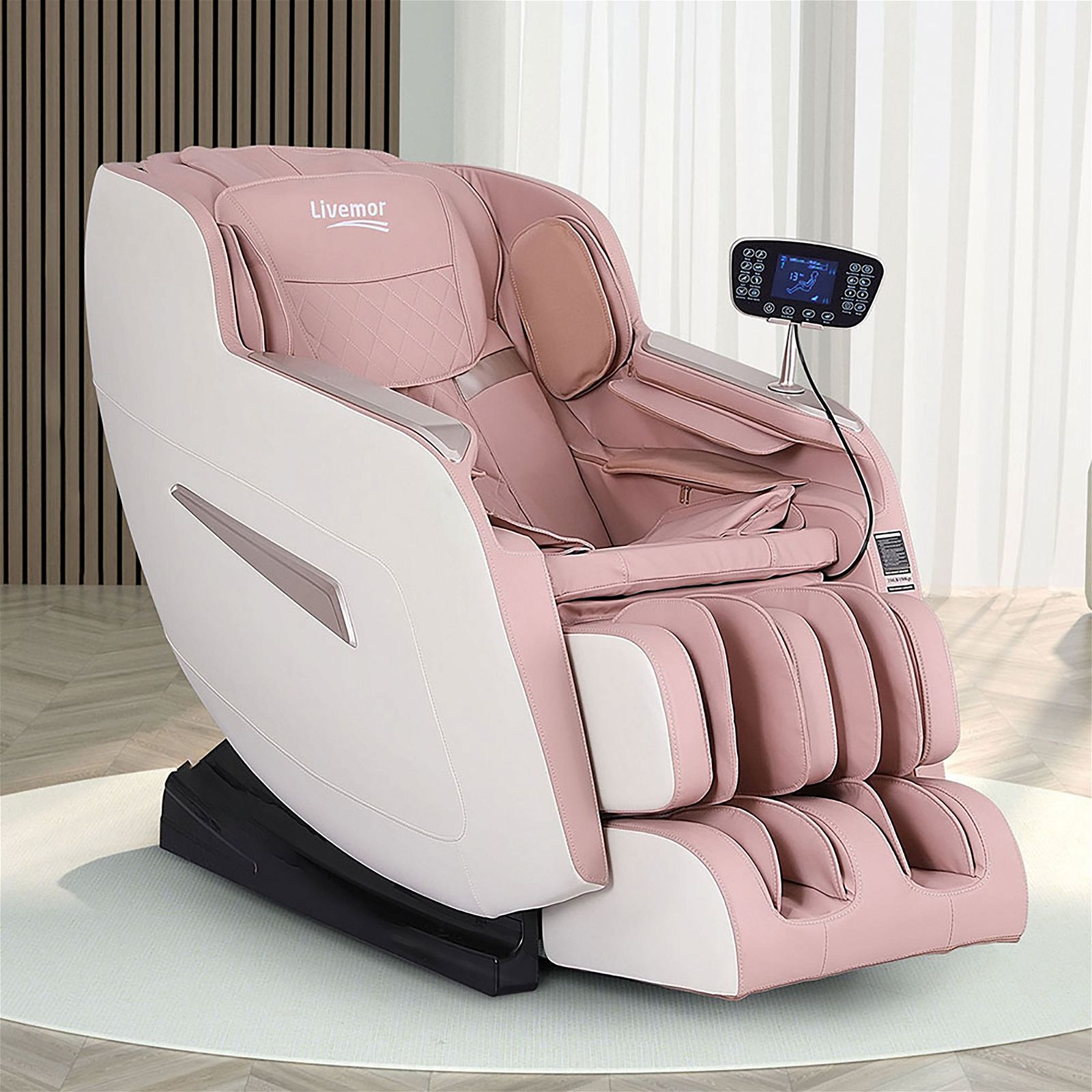 Livemor Electric Massage Chair with Full Body Recliner - Shiatsu Massage for Back, Neck & Shoulder Pain Relief - Perfect for Home, Office & Relaxation Therapy