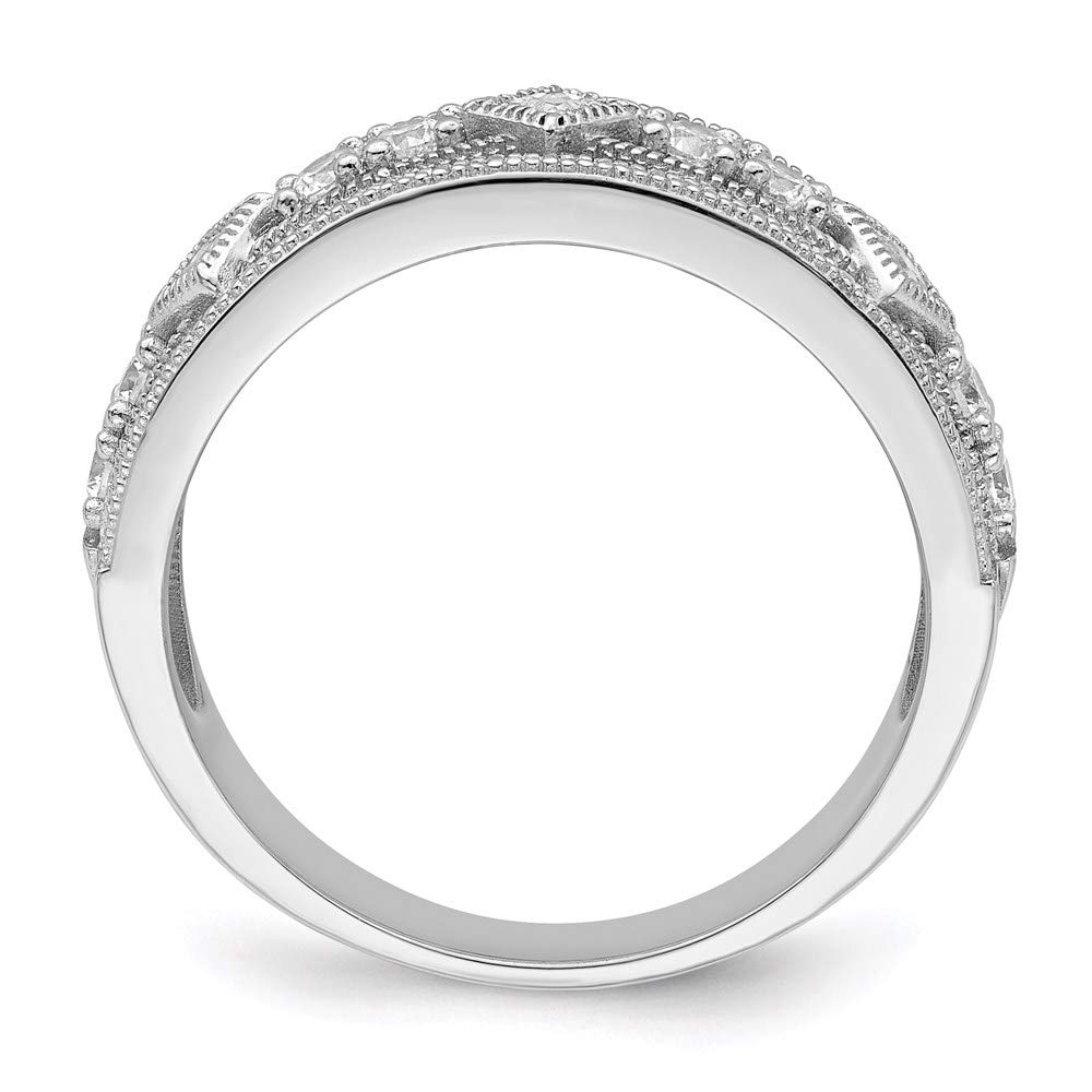 925 Sterling Silver Cubic Zirconia Brilliant Embers Ring - Elegant Women's Fine Jewelry Gift for Her | Perfect for Anniversaries, Birthdays & Special Occasions