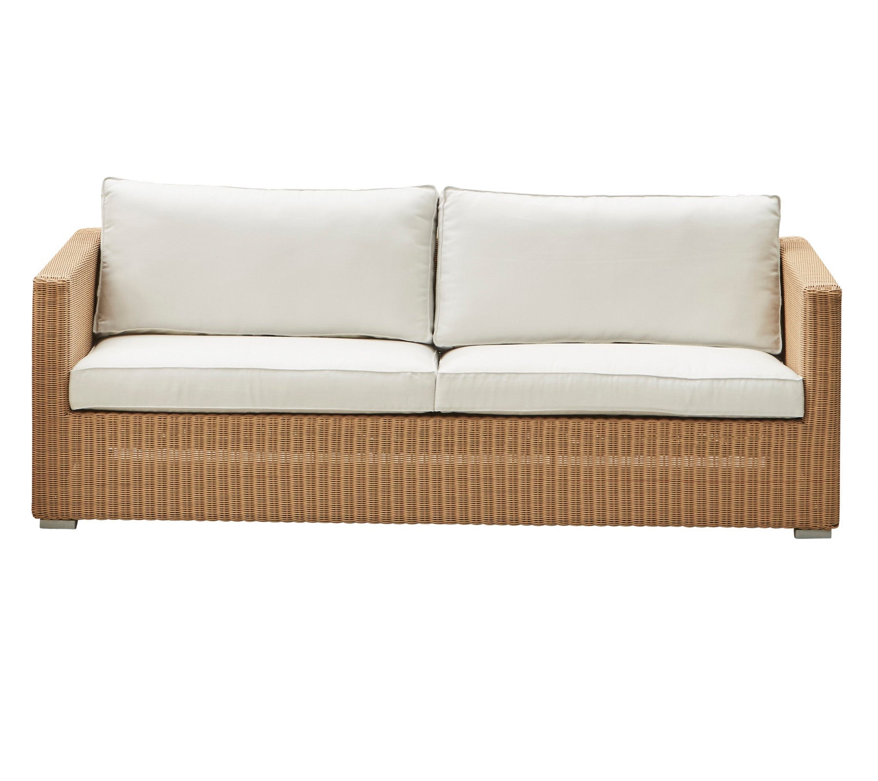 Chester 3-Seater Coastal Outdoor Sofa - Waterproof Wicker Patio Furniture Set for Poolside, Garden & Backyard Relaxation