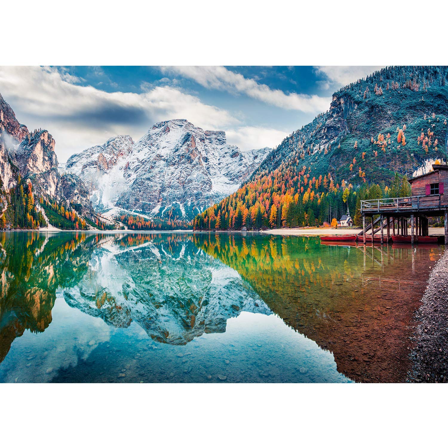Rocorose 1000-Piece Jigsaw Puzzle - Autumn Scenery of Italian Alps Naturpark - Challenging Floor Puzzle for Kids & Adults - Perfect for Family Game Night & Stress Relief