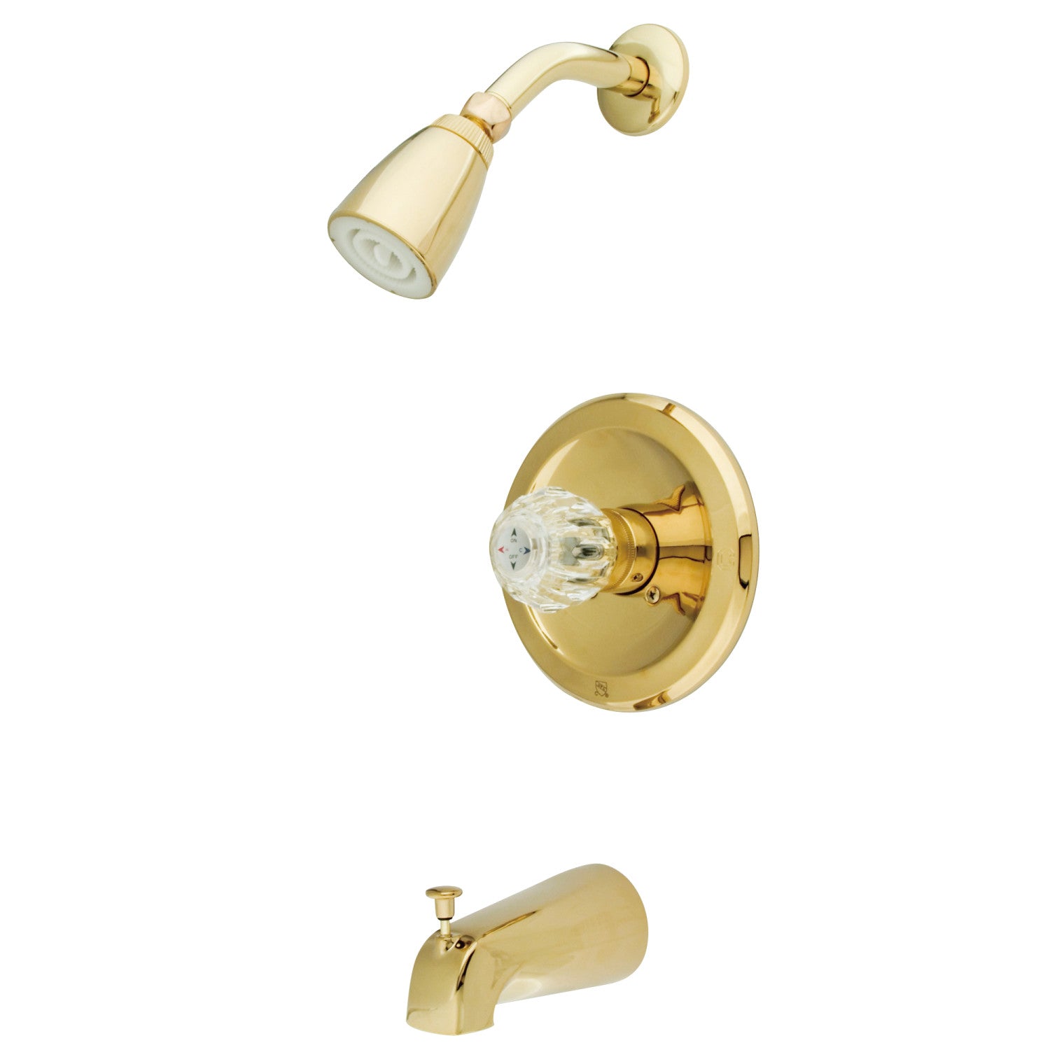 Americana KB532 Single Handle Tub and Shower Faucet in Polished Brass - Perfect for Bathroom Renovation and Modern Home Decor