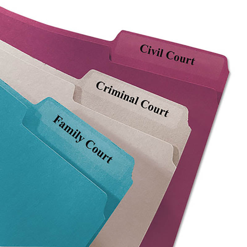 Clear File Folder Labels - 2/3 x 3 7/16 Inches, Pack of 450, Transparent Self-Adhesive Stickers for Office Organization, Filing Systems & Document Management