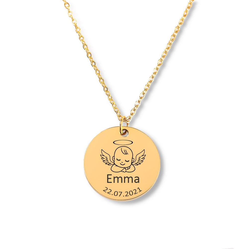 My Baby Angel Necklace - Sterling Silver Mother's Gift for New Moms, Birthday, Christmas - Perfect for Mother's Day, Baby Showers & Special Occasions