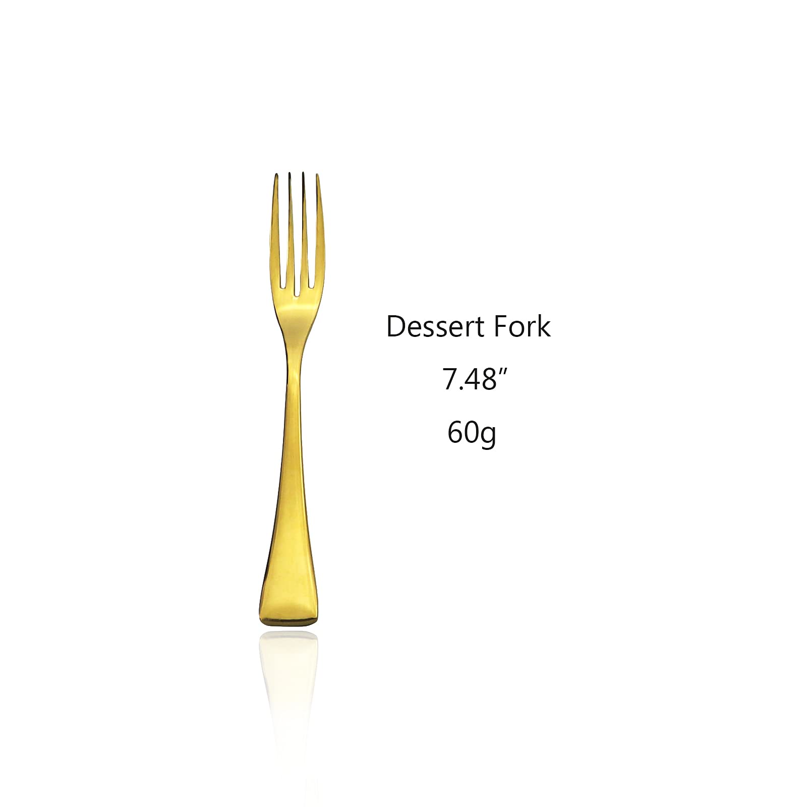 4-Piece Stainless Steel Dessert Forks Set - 18/10 Gold Salad Forks (7.48 Inches) - Perfect for Parties, Weddings, and Fine Dining
